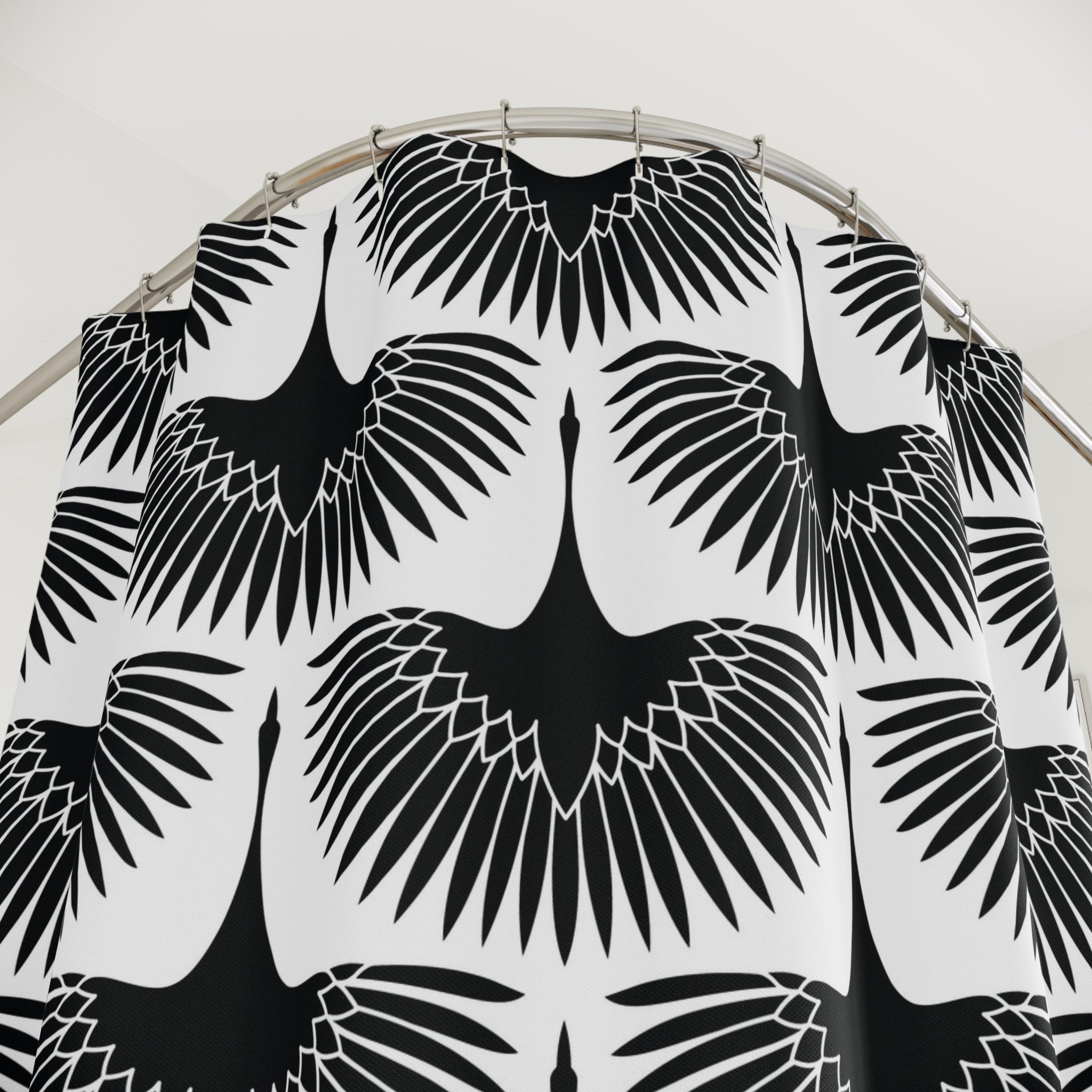 Art Nouveau Shower Curtain | Japanese Crane