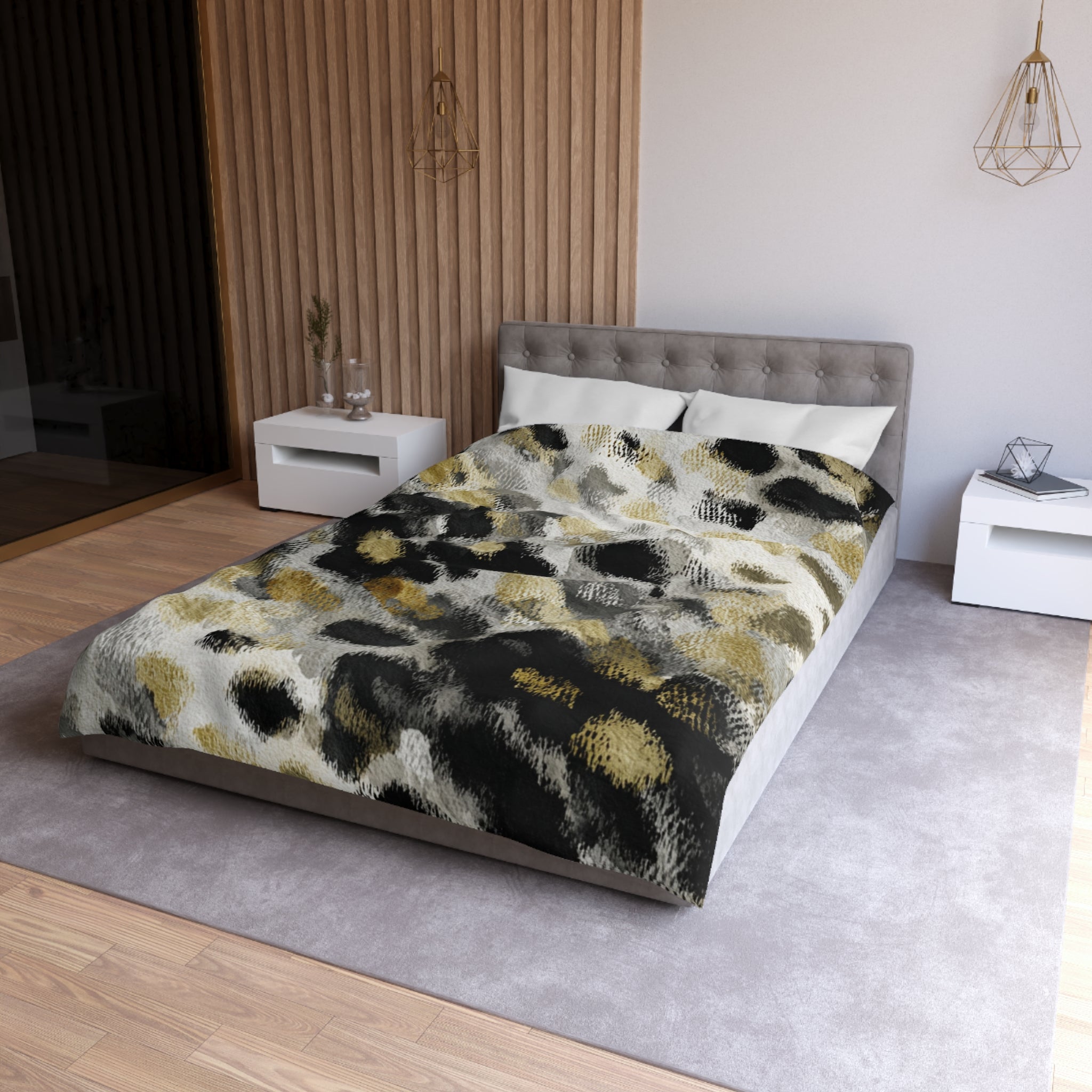 Black White Duvet, Pillow Cover Set | Animal Skin Print Bedroom Set