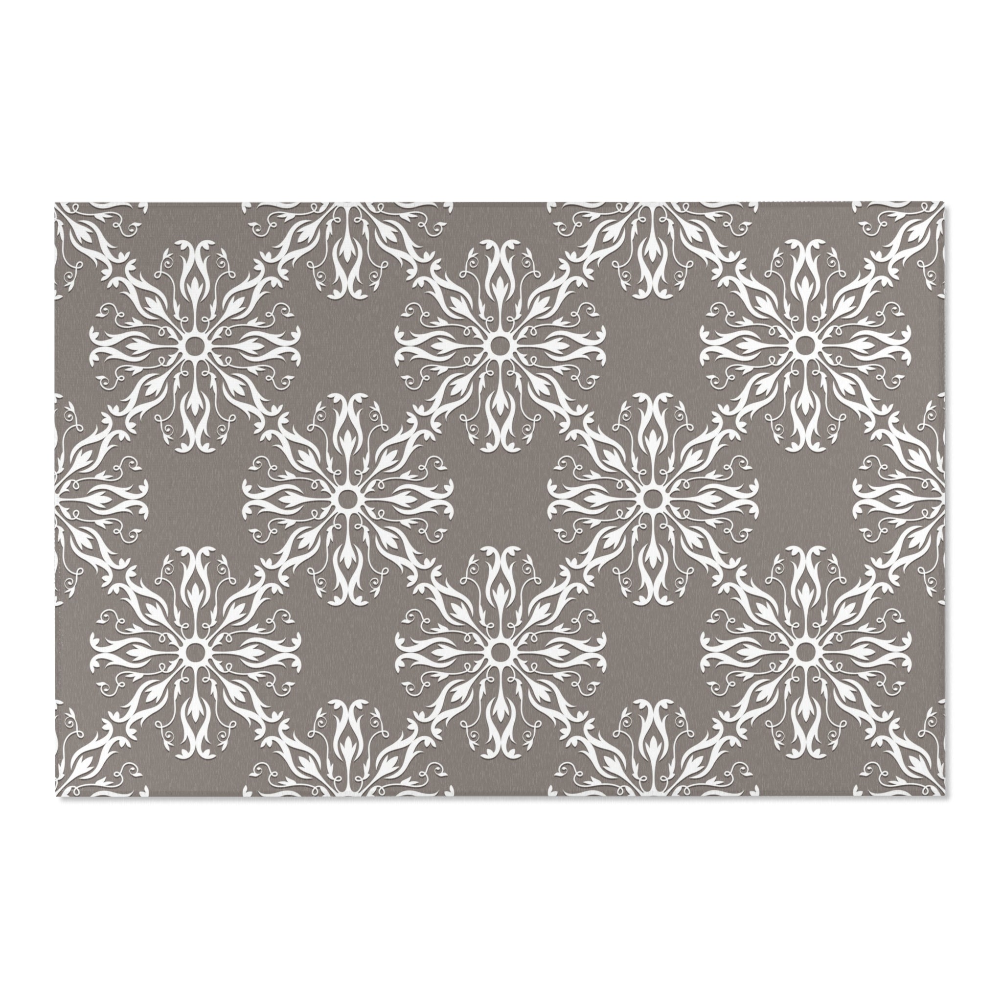 Retro Moroccan Area Rug | Vintage Art Deco, Nouveau Grey White