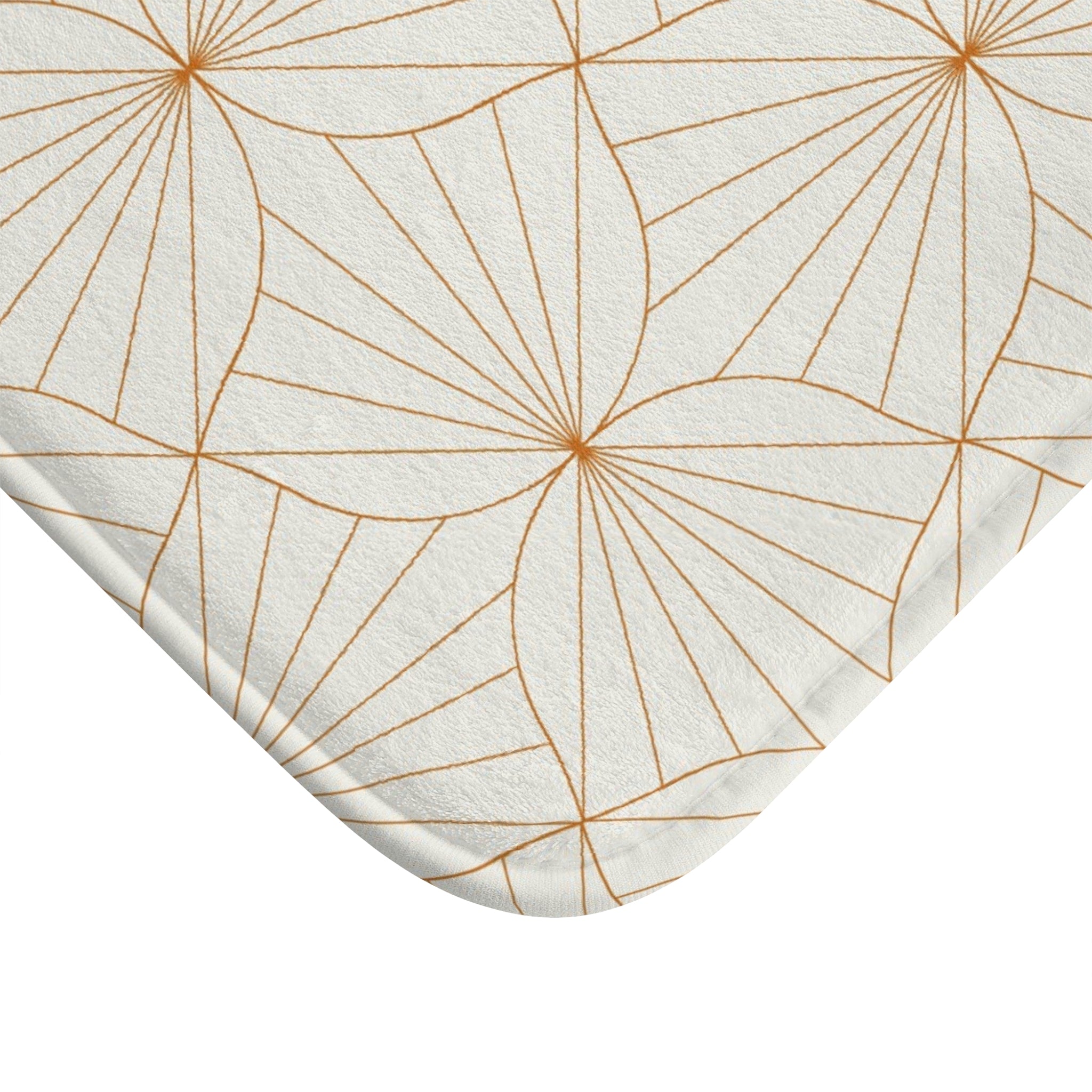 Art Deco Kitchen, Bath Mat | Geometric Beige, Rust