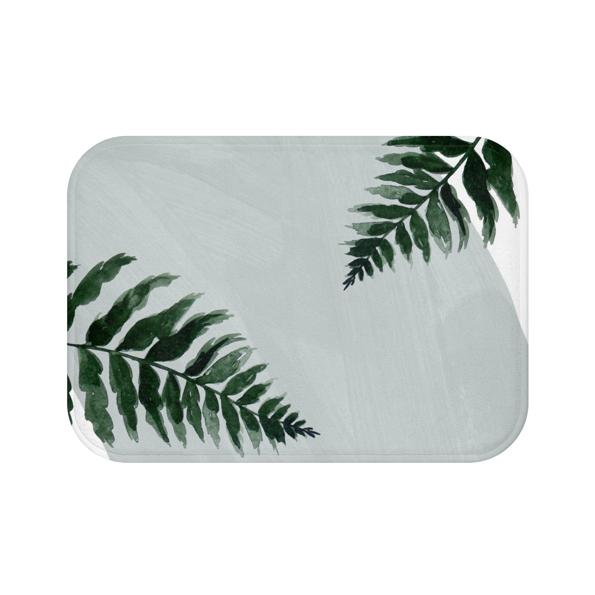 botanical green kitchen mat