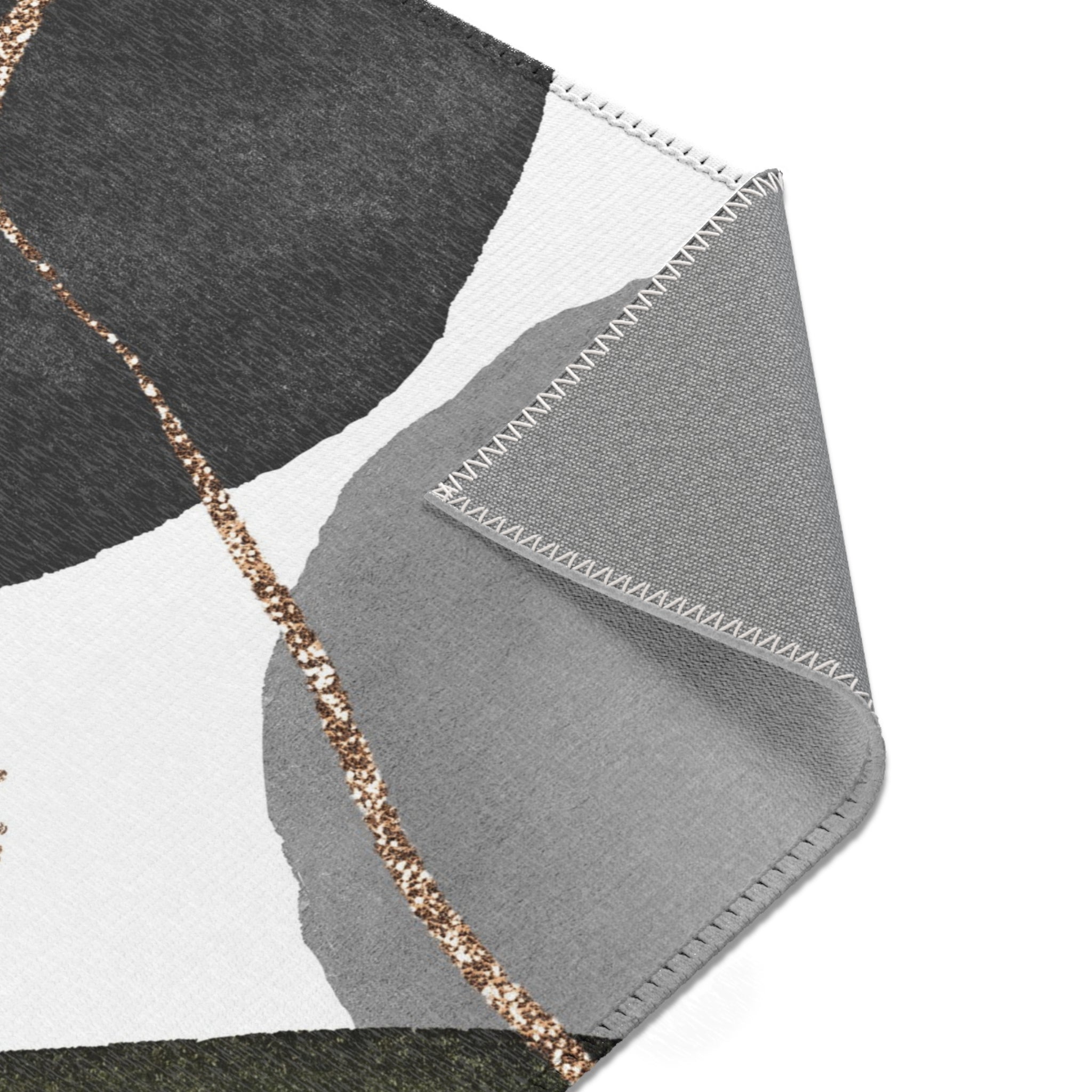 Abstract Area Rug | Grey Green Watercolor Artsy Rug