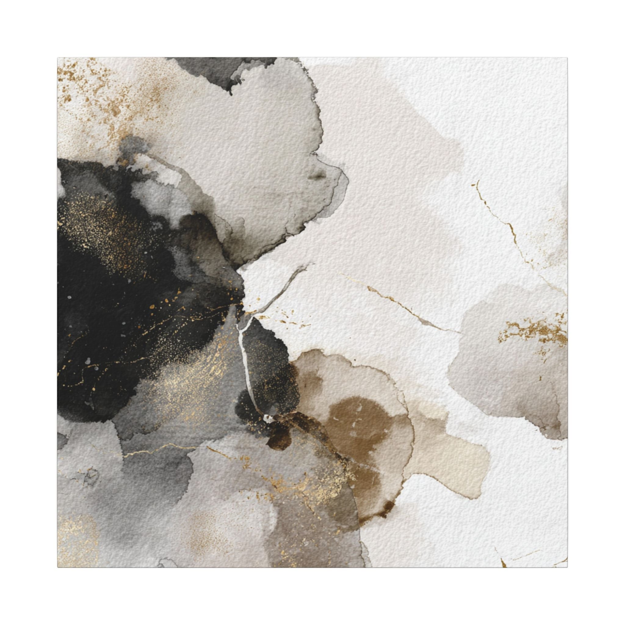 Abstract Neutral Wall Art Print | Boho Earthy Home Decor | Blue, Muted Gold Modern Organic Art
