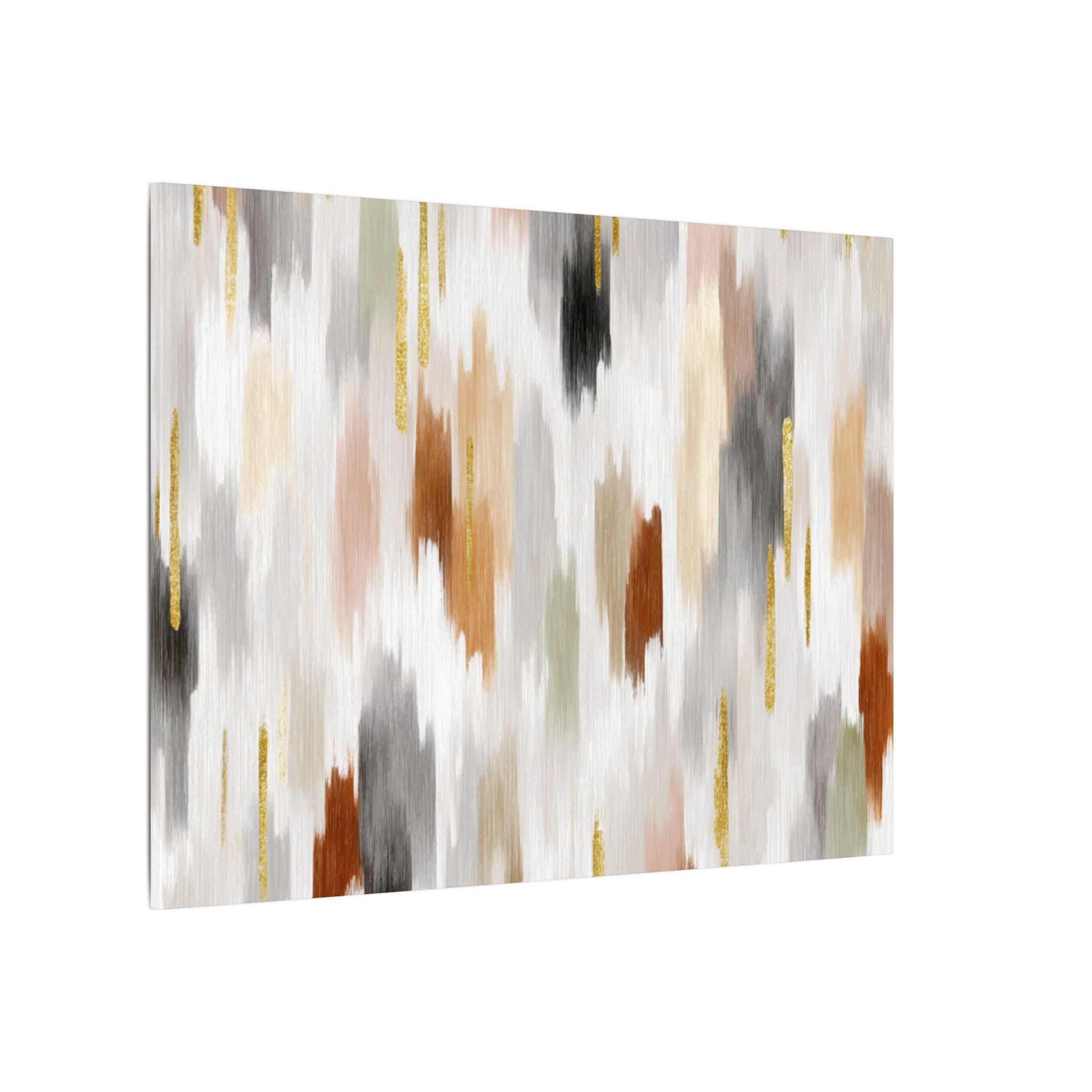 The image is a large abstract painting with a variety of colors and brushstrokes, creating a dynamic and visually interesting composition.