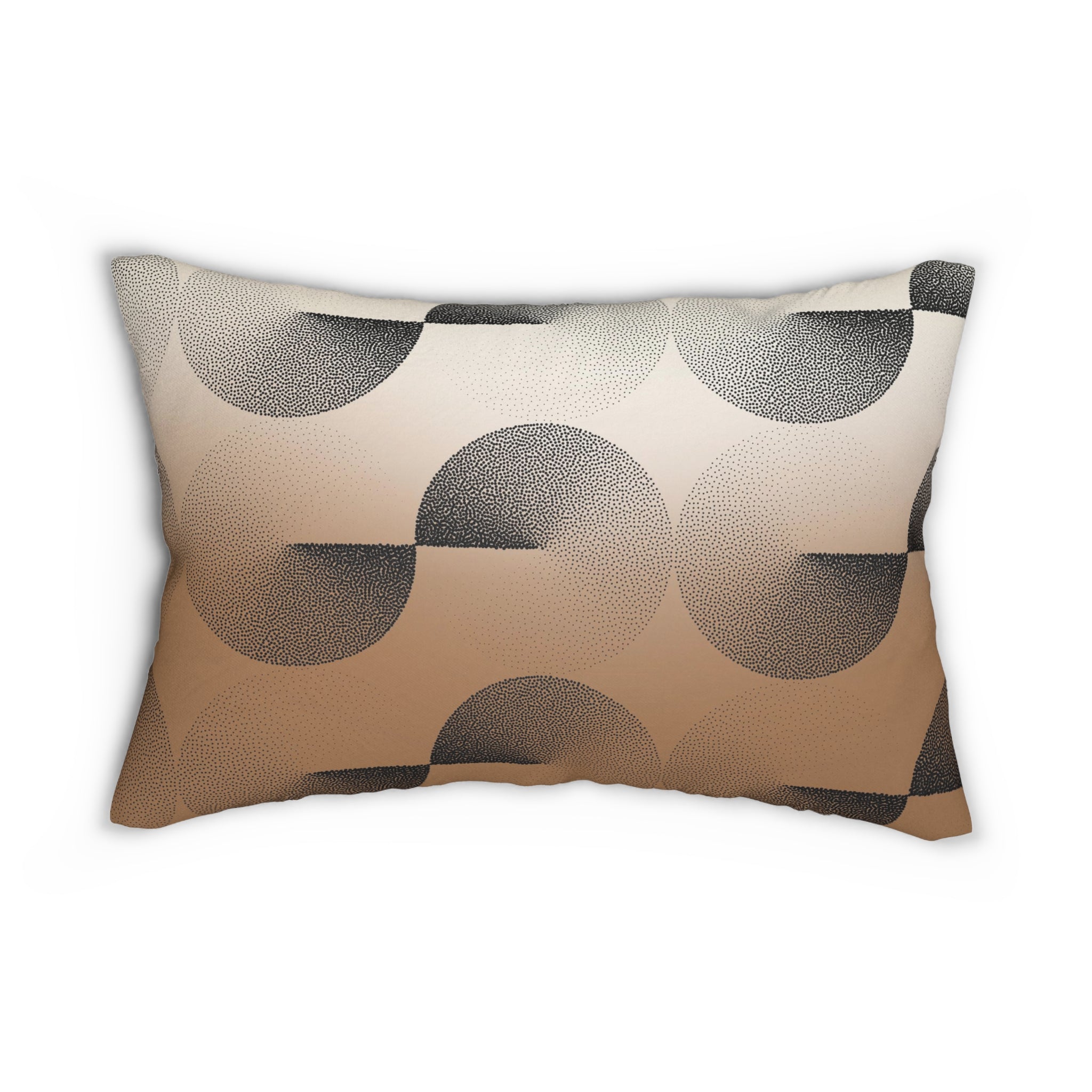 Abstract Lumbar Pillow | Beige brown Black