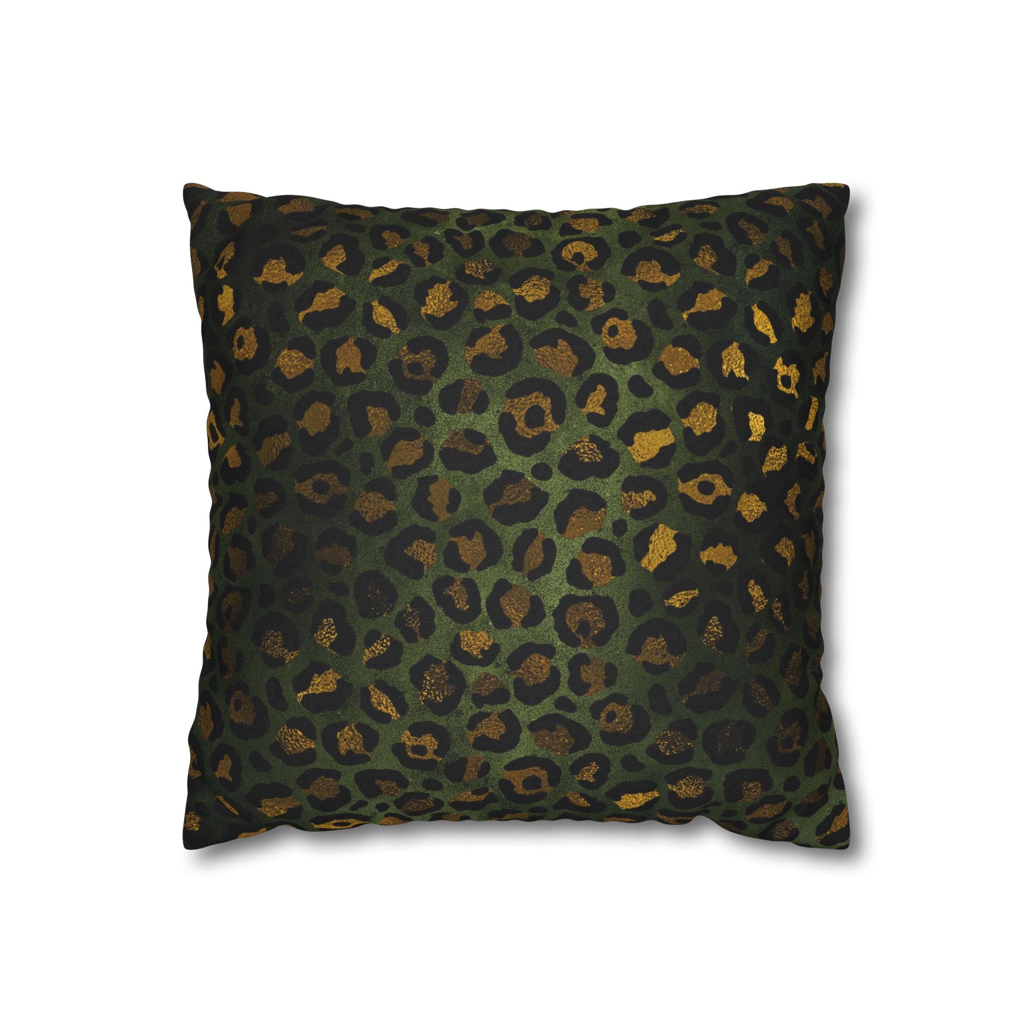 Green Leopard Pillow Cover | Animal Skin Print Pillowcase