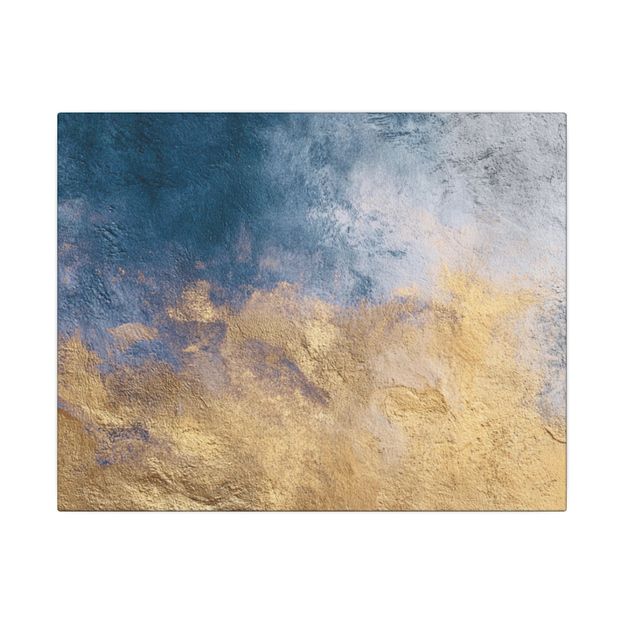Abstract Neutral Wall Art Print | Boho Earthy Home Decor | Blue, Muted Gold Modern Organic Art