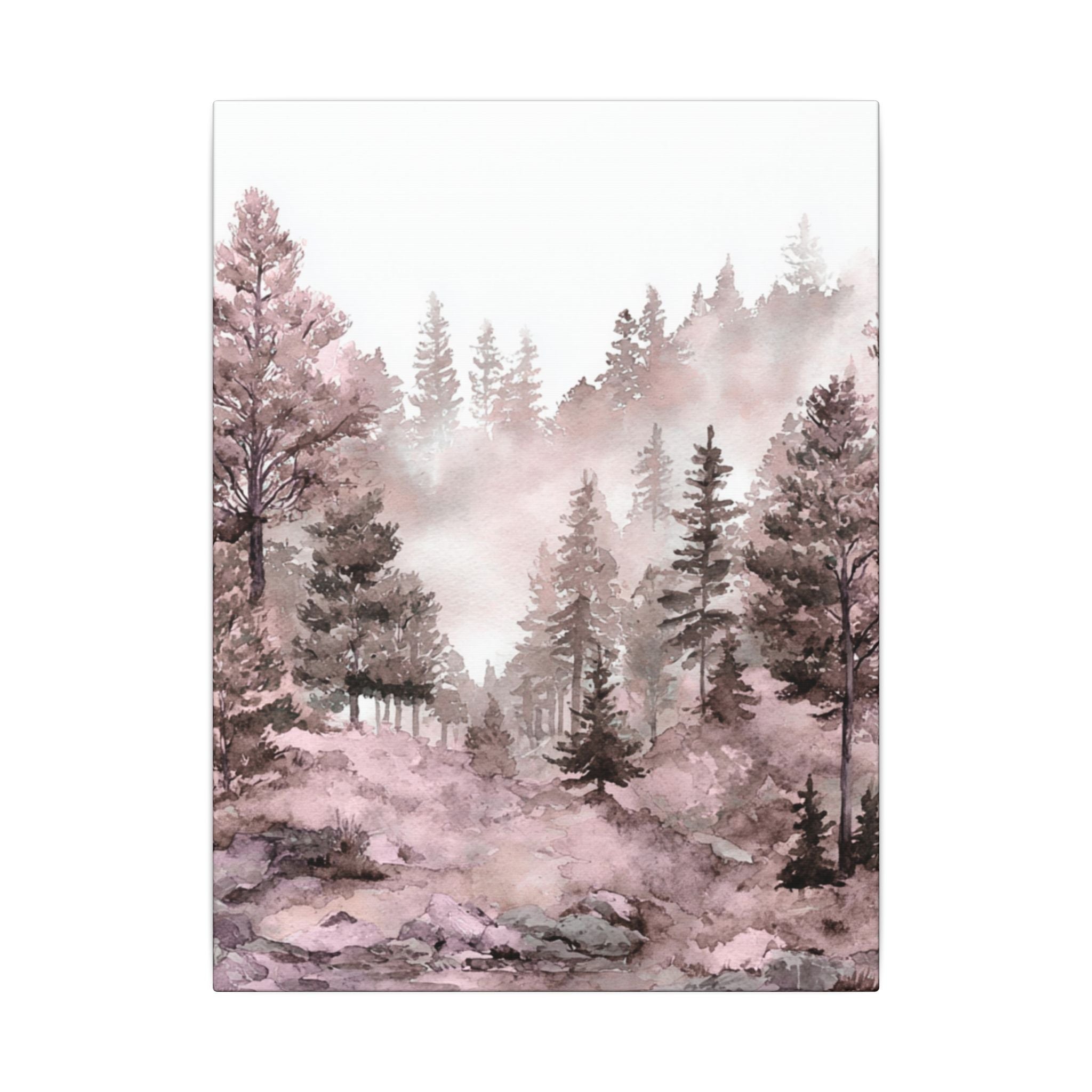 Canvas Wall Art | Pink Nature, Forest Wall Artwork