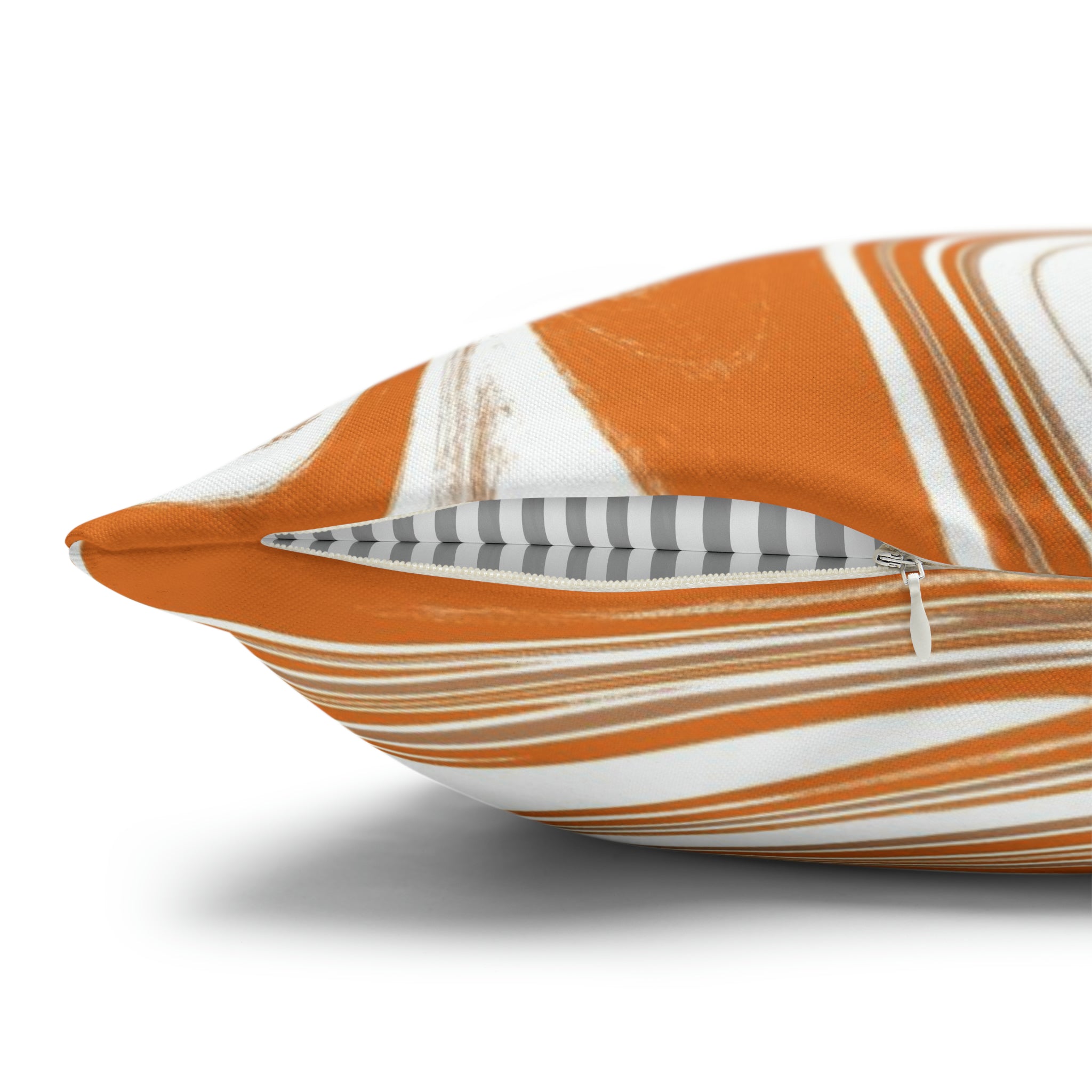 Abstract Pillow Cover | Orange Beige White Retro