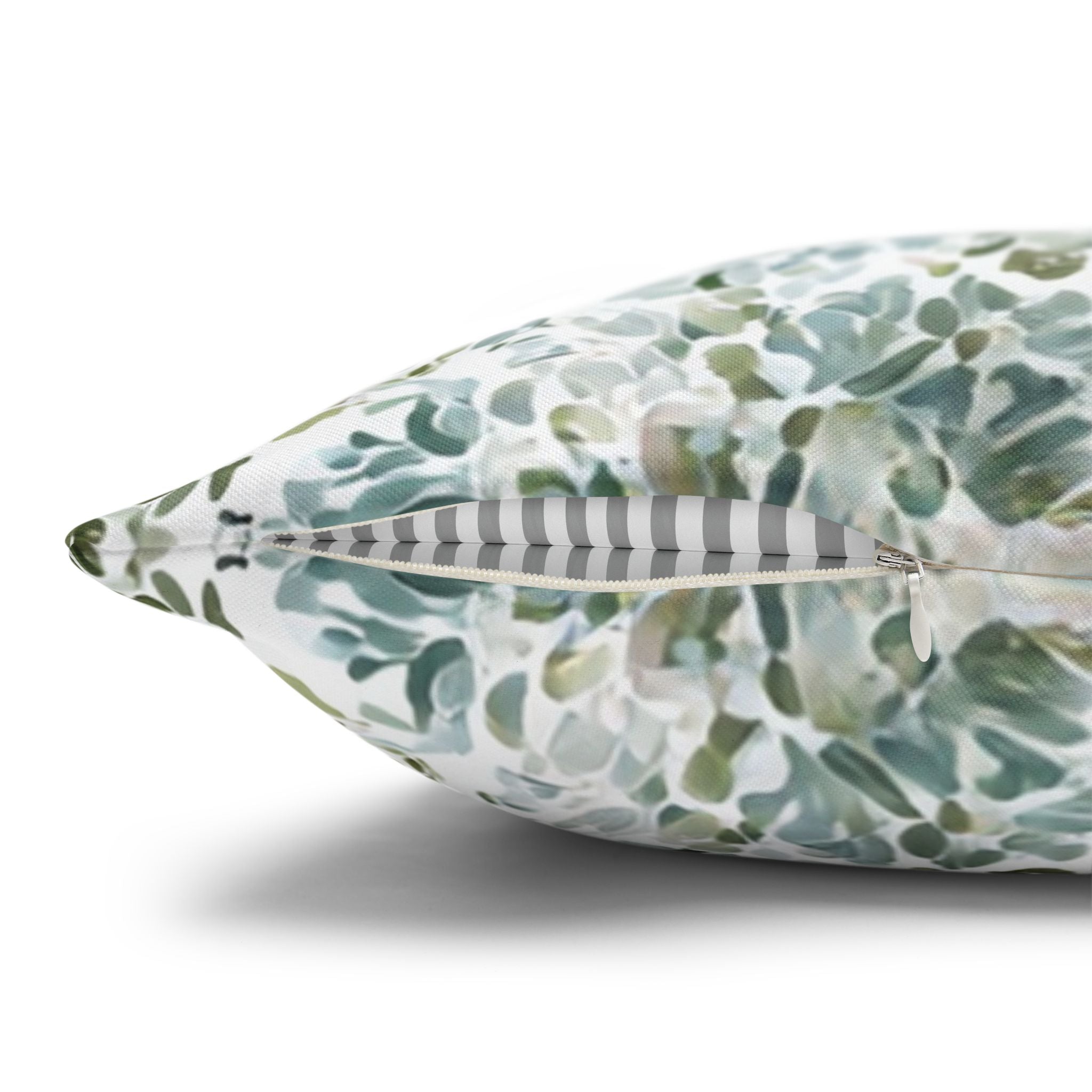 Kleidoscope Art Throw Pillow Cover | Blue Taupe Abstract Watercolor