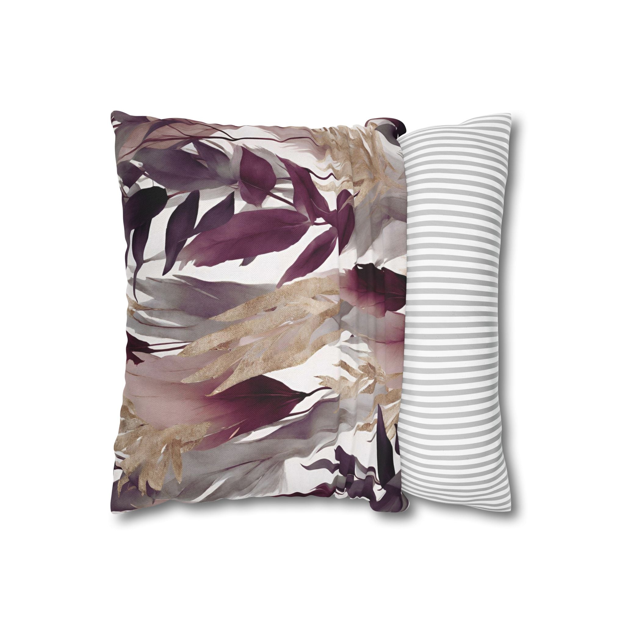 Floral Pillow Cover | Abstract Leaves Modern Pillowcase