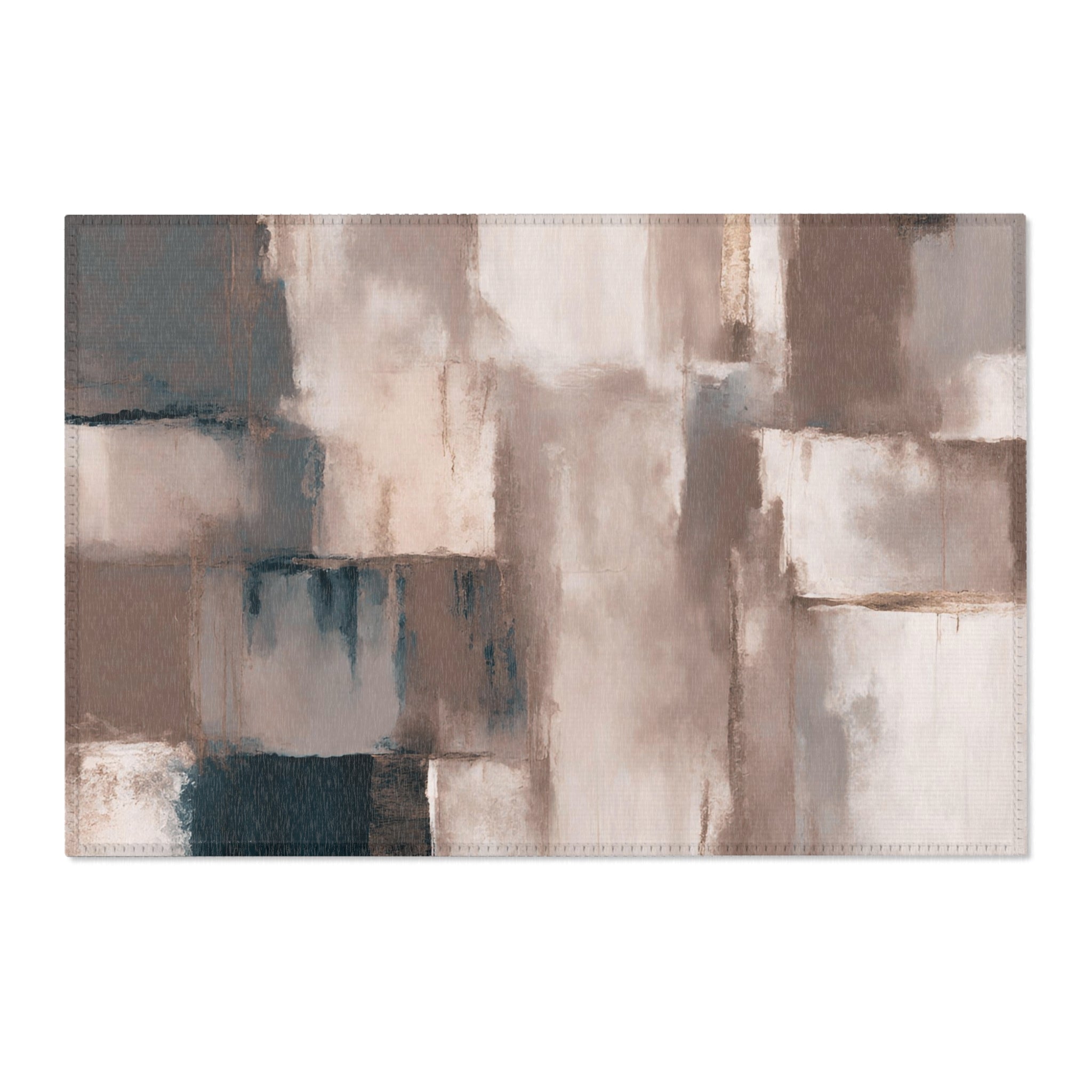 Abstract Large Area Rug | Modern Rug, Taupe, Grey