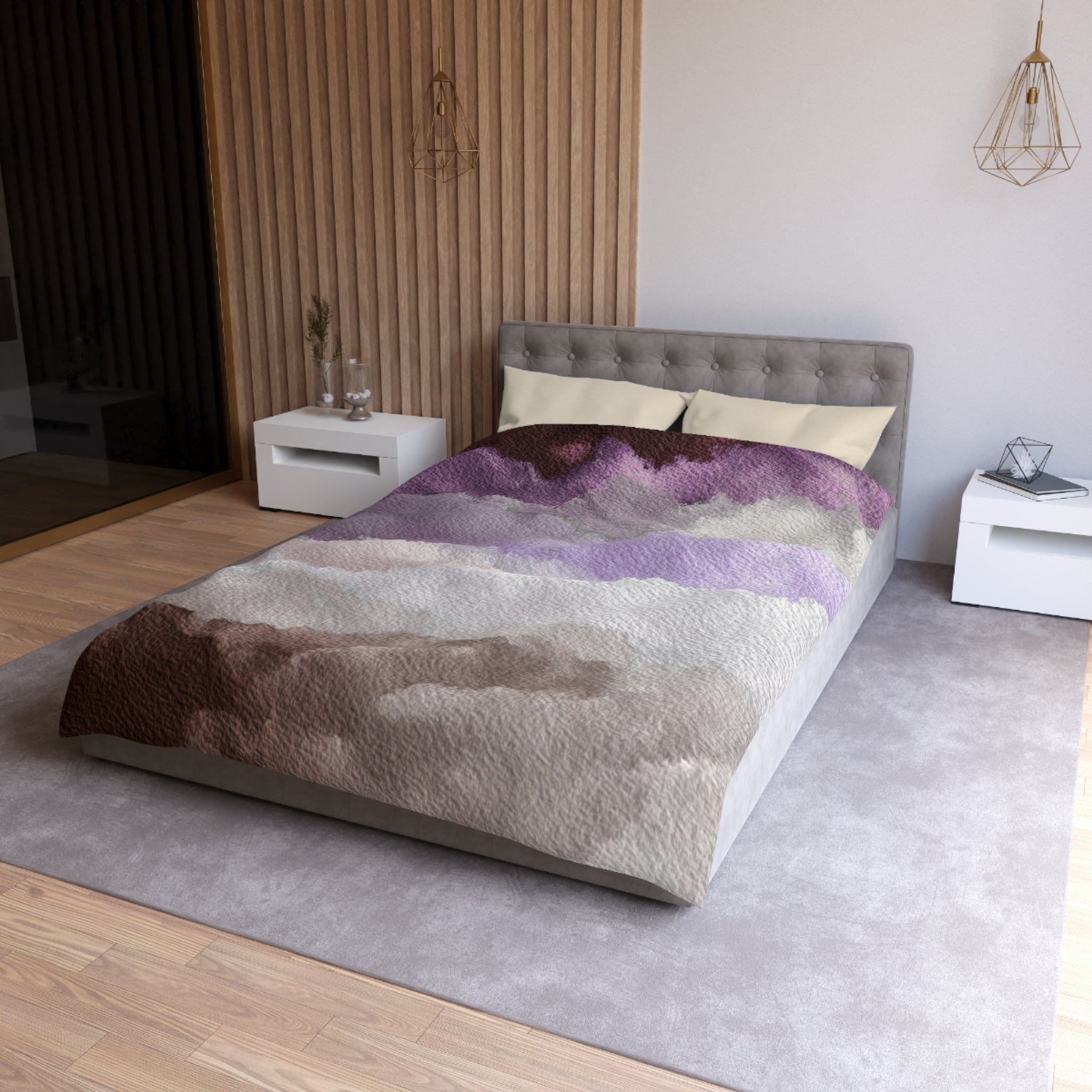 Ombre Duvet, Pillow Cover | Purple Brown Bedroom Decor
