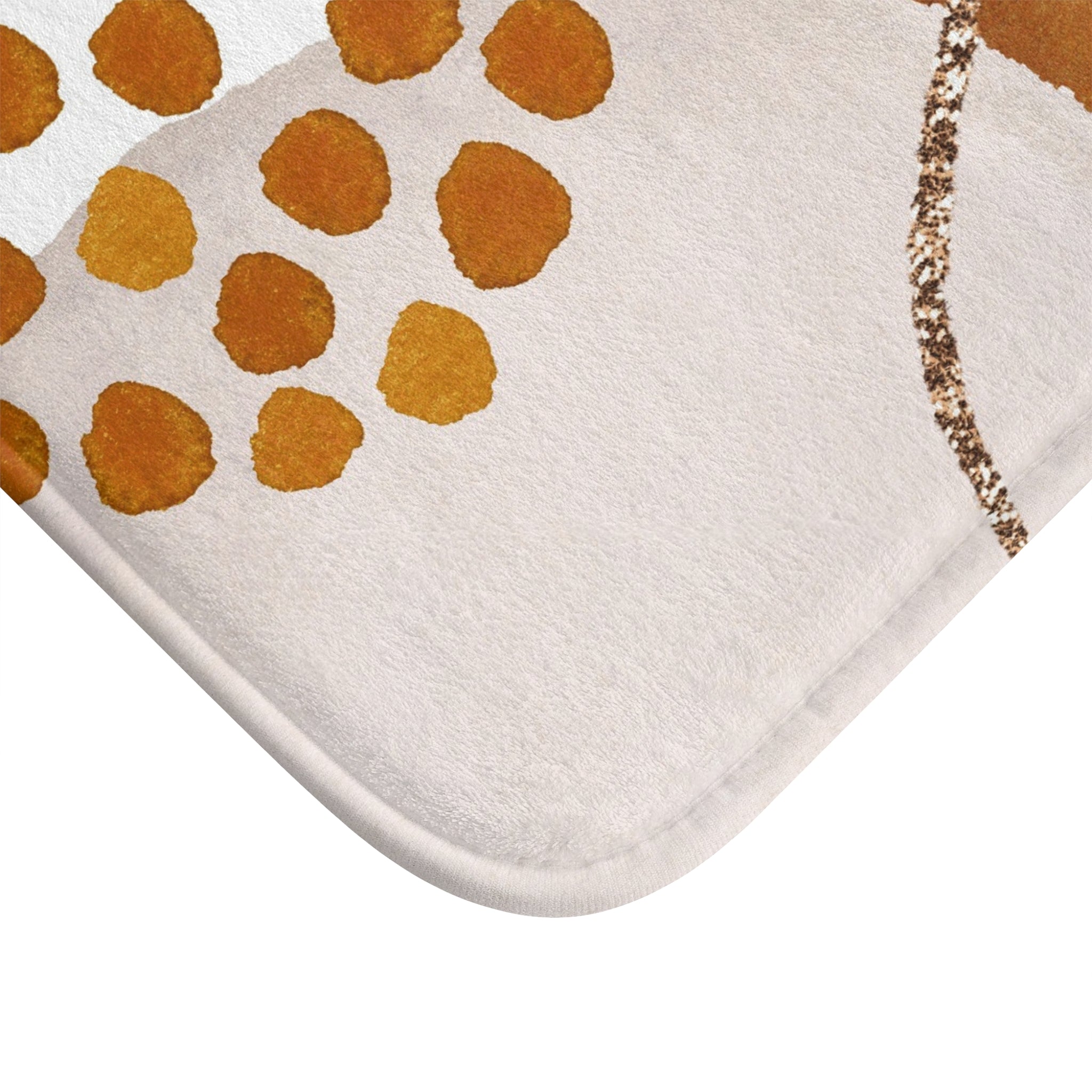 Abstract Bath, Kitchen Mat | Burnt Orange, Navy Beige