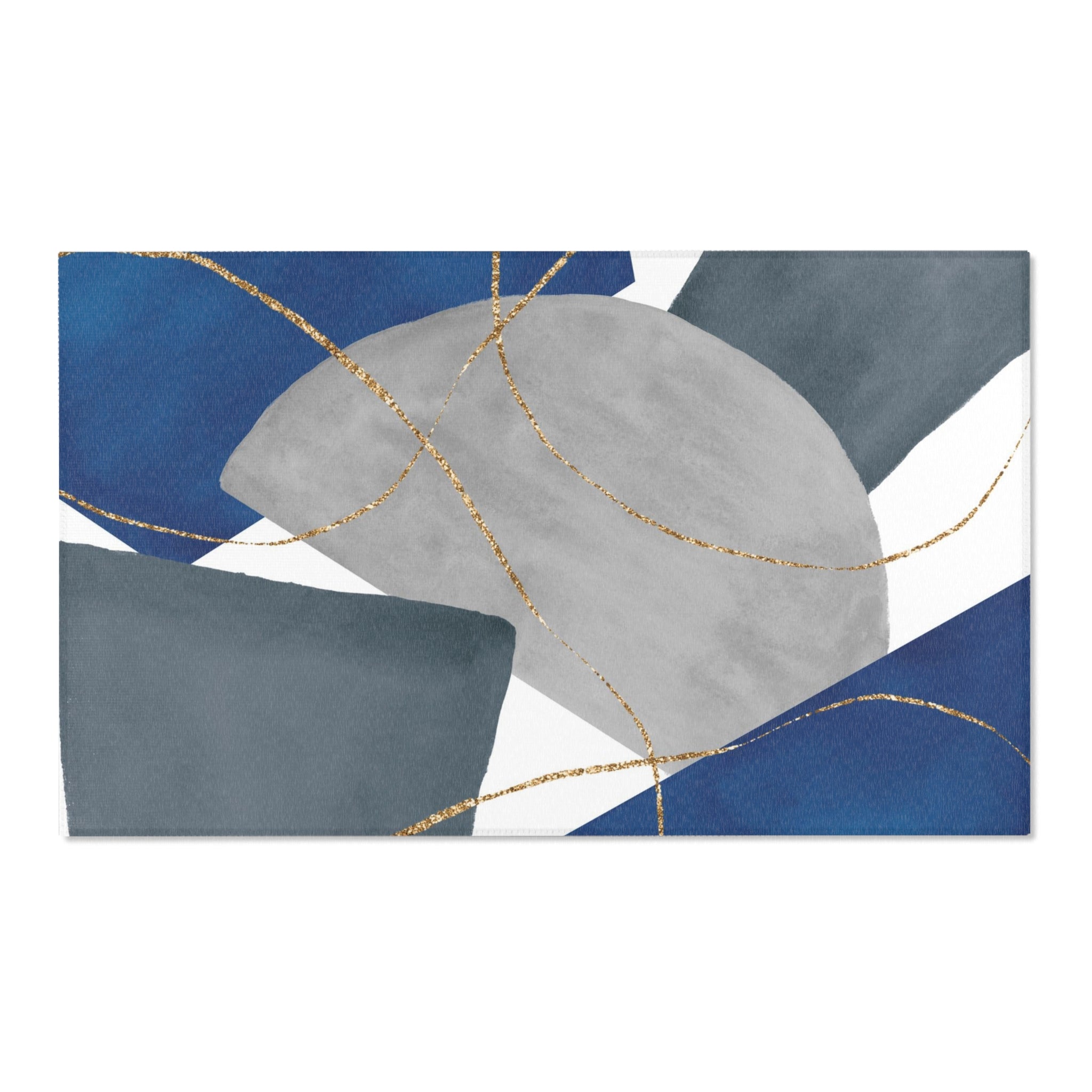 Abstract Large Area Rug | Modern Rug, Blue Grey Rug