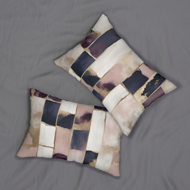 Lumbar Pillow | Dusty Blush Pink, Lilac Purple, Navy blue