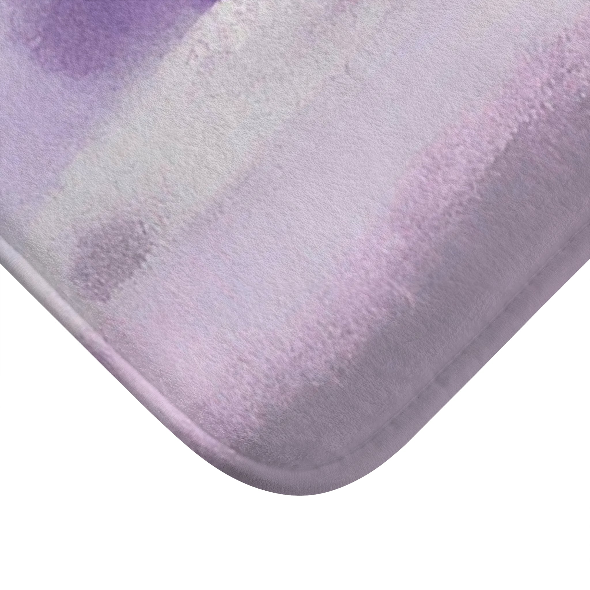 Boho Abstract Bath Mat | Lavender Lilac Purple, Black Kitchen Mat