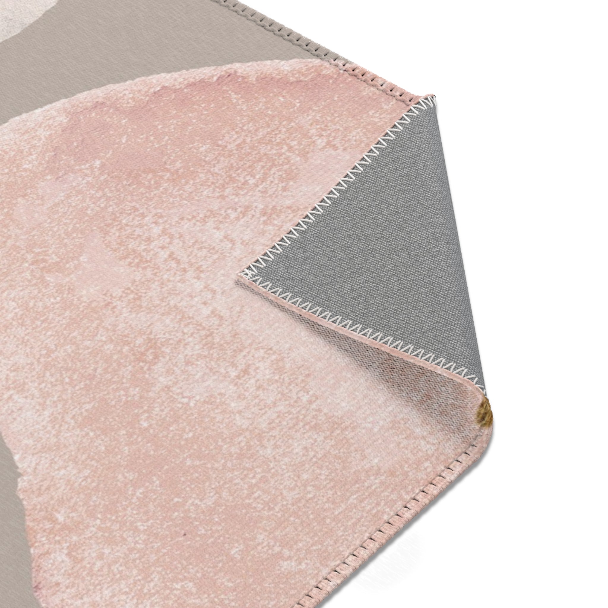 Abstract Area Rug | Watercolor Blush Beige Pink, Blue