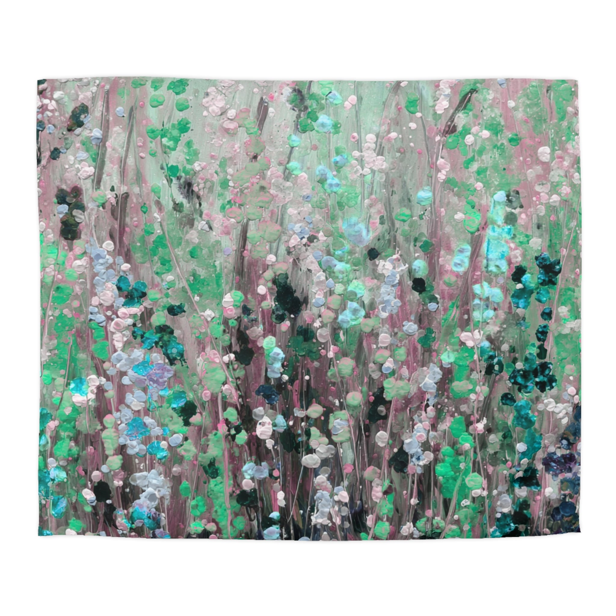 Floral Duvet, Pillow Cover | Mint Grey Bedroom Decor