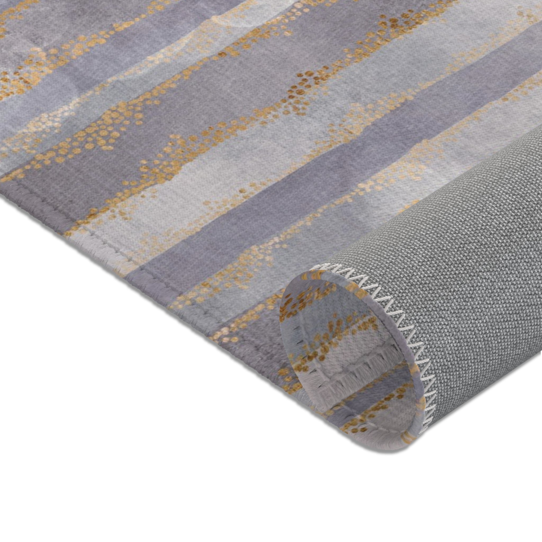 Boho Area Rug | Grey, Muted Gold Beige