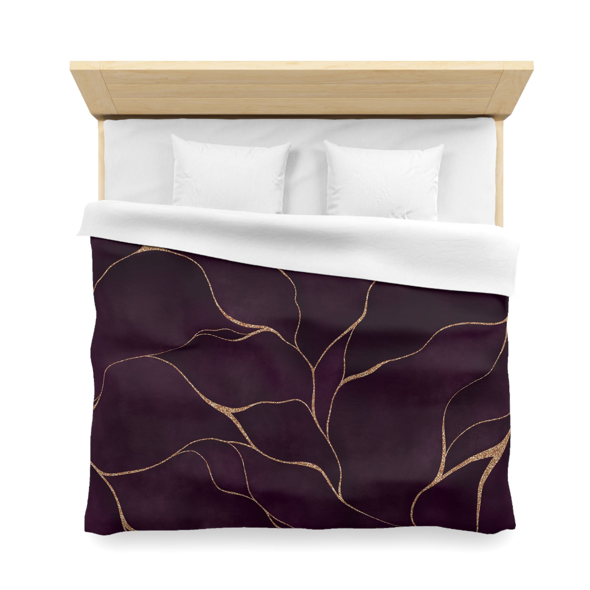 Abstract Duvet, Pillow Cover | Purple Beige Bedroom Decor