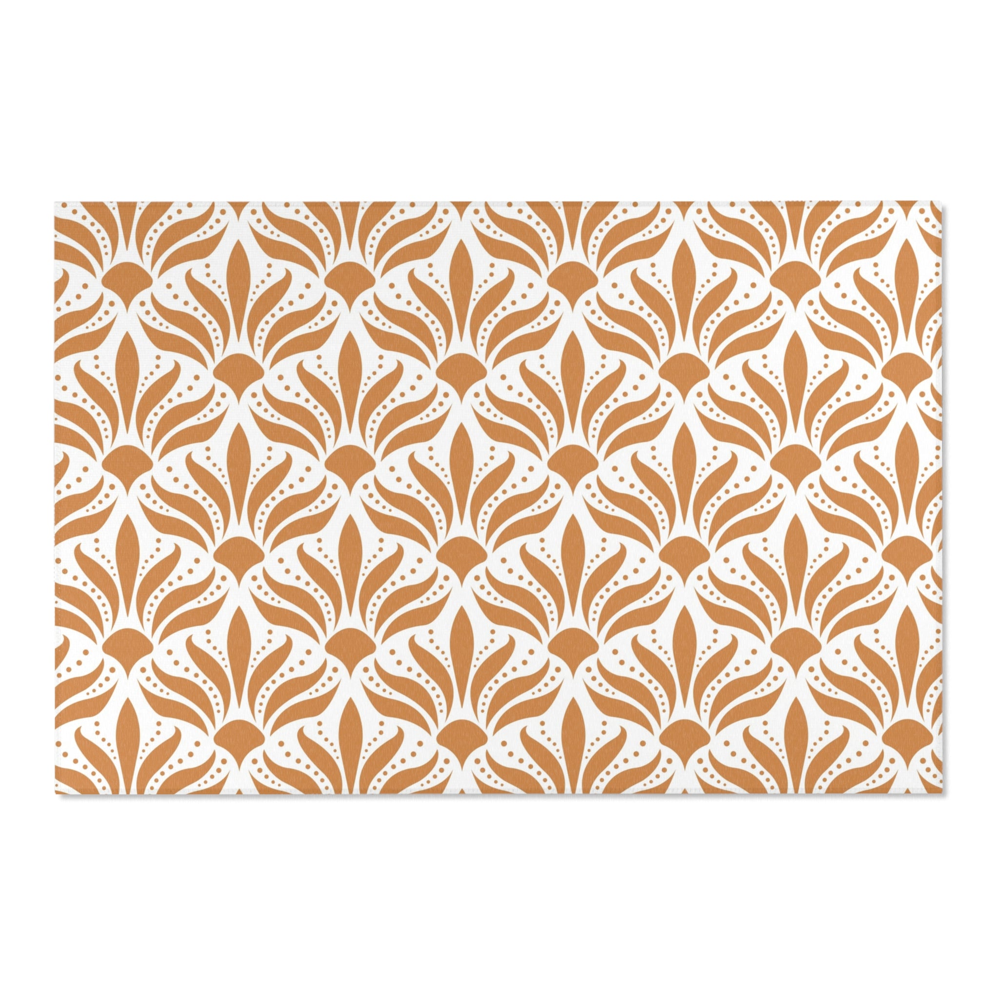 Art Deco Large Area Rug | Modern Rug, Terracotta White