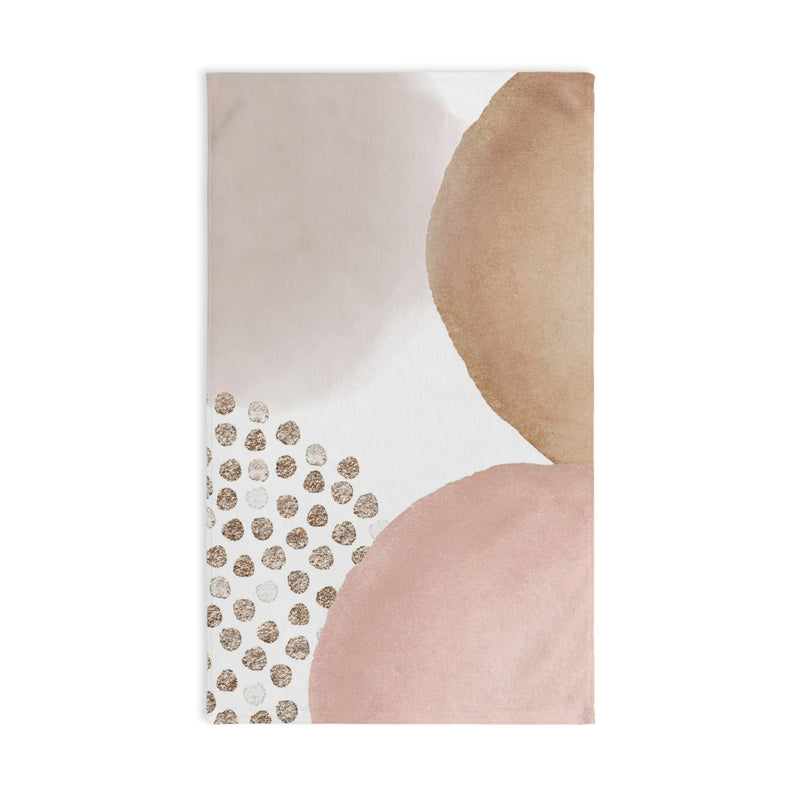 Abstract Kitchen, Bath Hand Towel | Blush Pink Beige Mat
