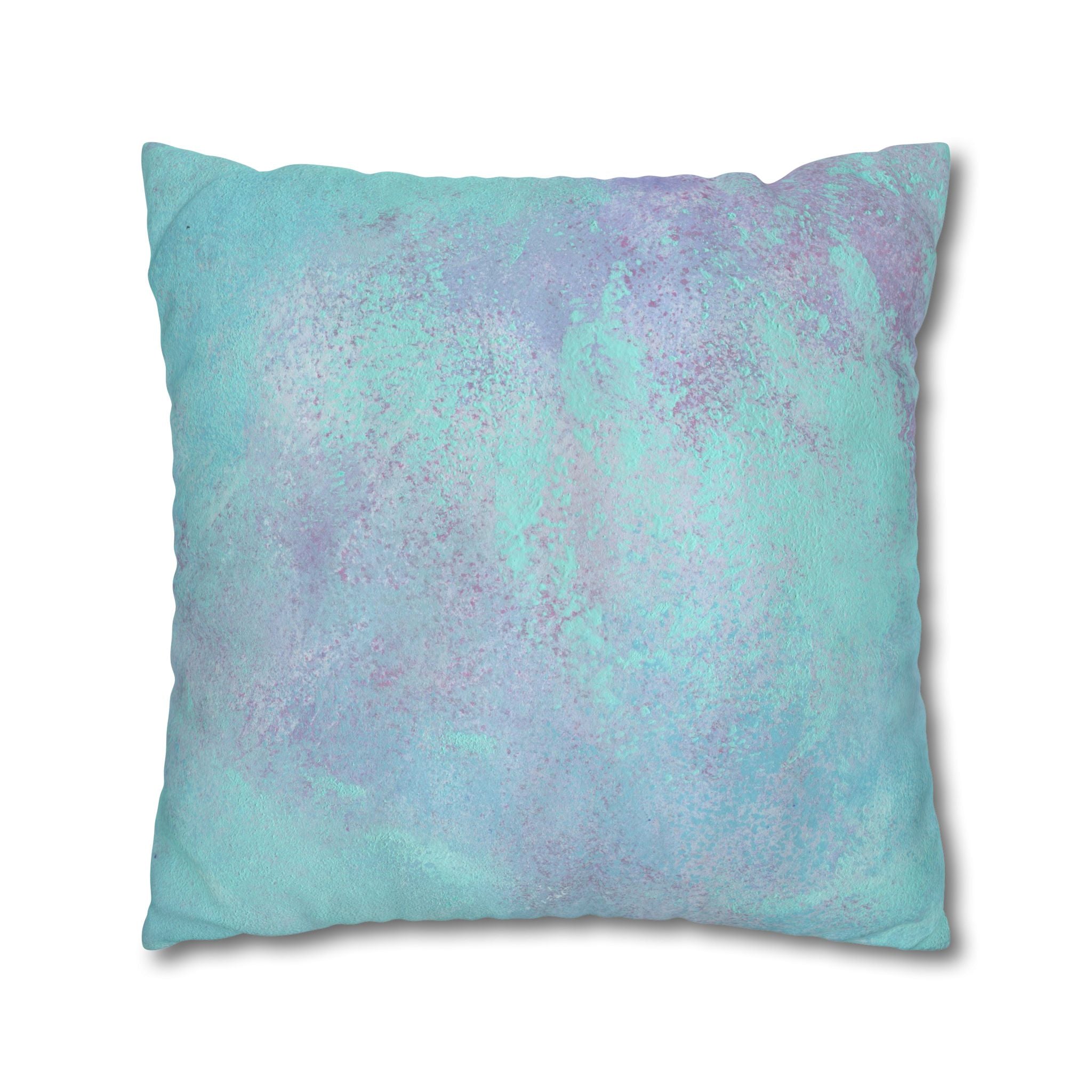 Square Poly Canvas Pillowcase | Mint Teal Turquoise, Lavender