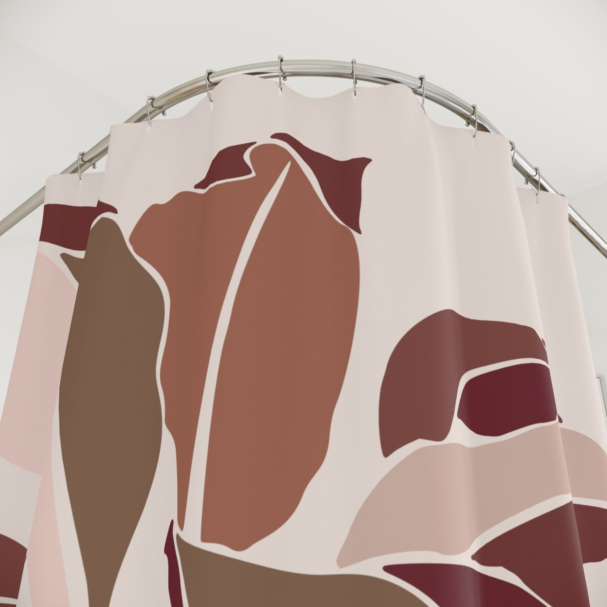 Botanical Shower Curtain | Earthy Minimalist Bathroom Decor