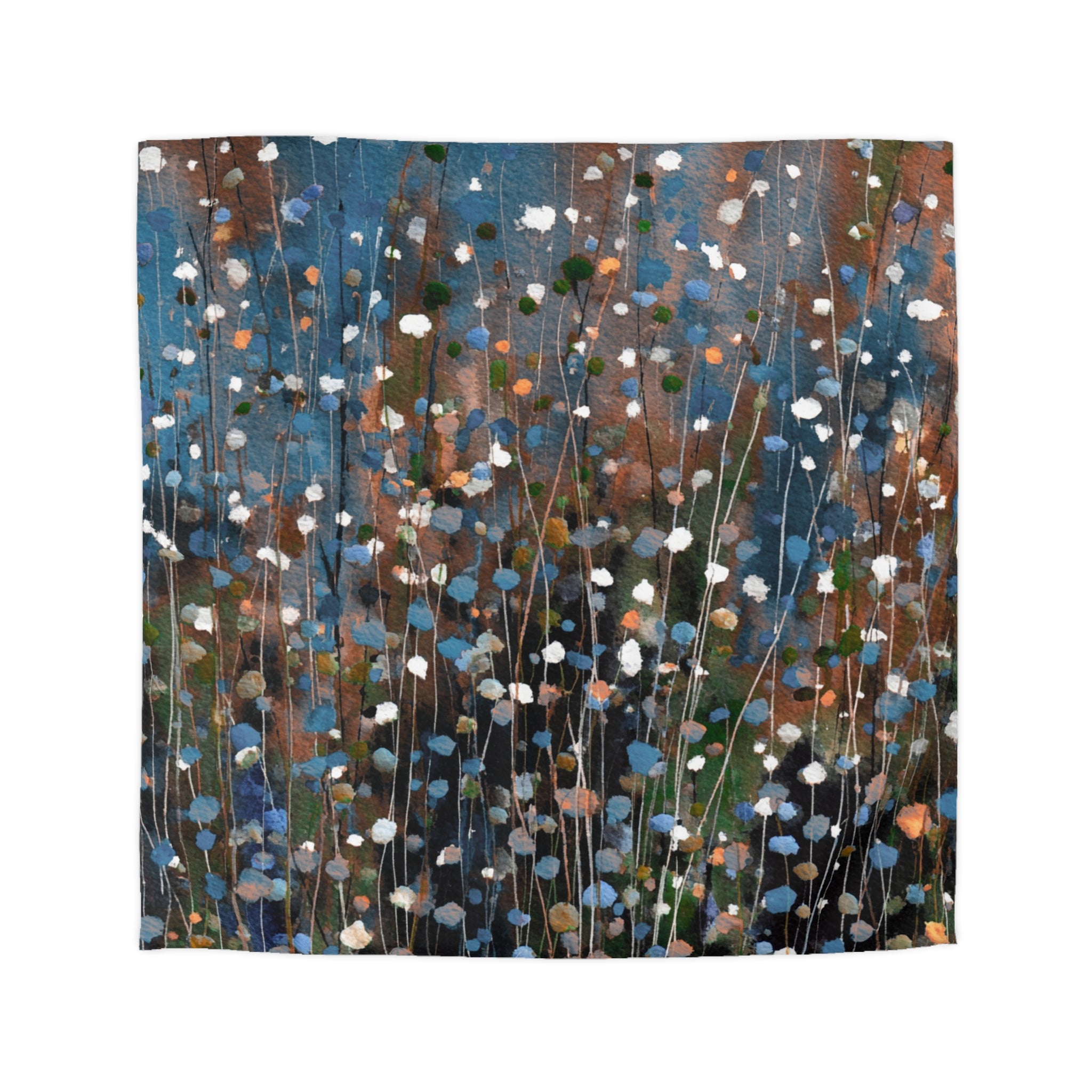 Floral Duvet, Pillow Cover | Grey Blue Bedroom Decor