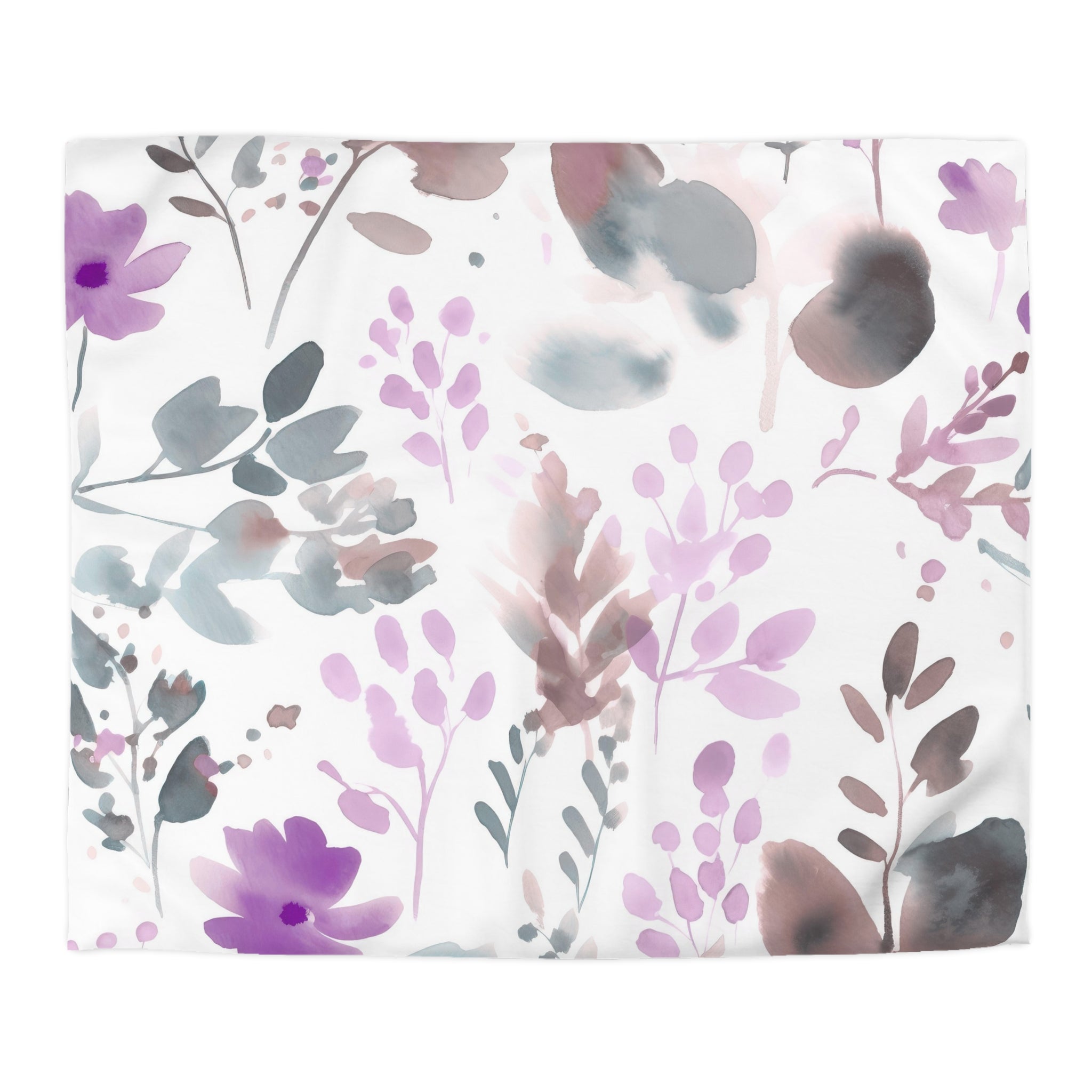 Abstract Duvet, Pillow Cover | Floral, Pink Grey White Bedroom Decor