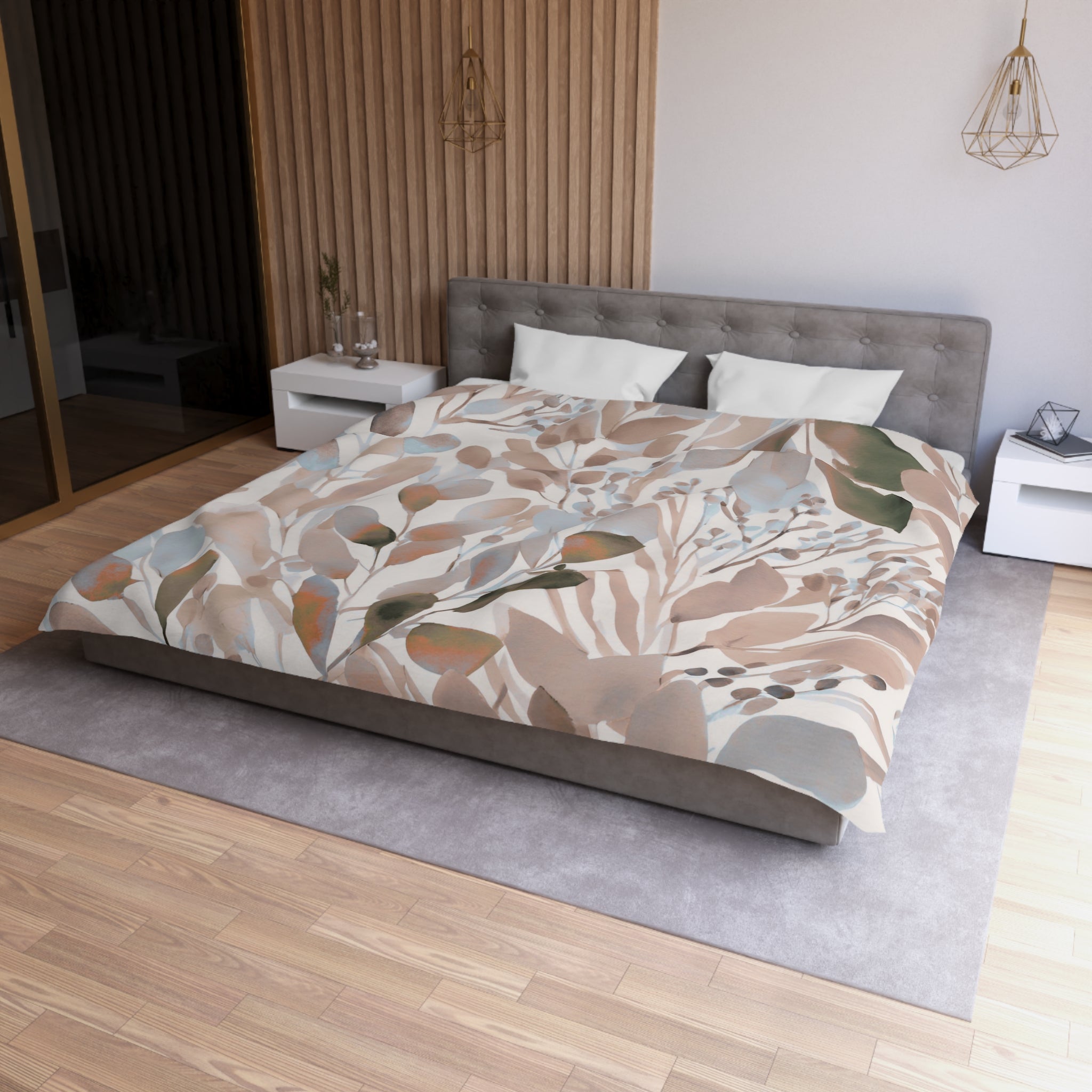 Abstract Watercolor Duvet, Pillow Cover | Blue Blush Beige Bedroom Decor