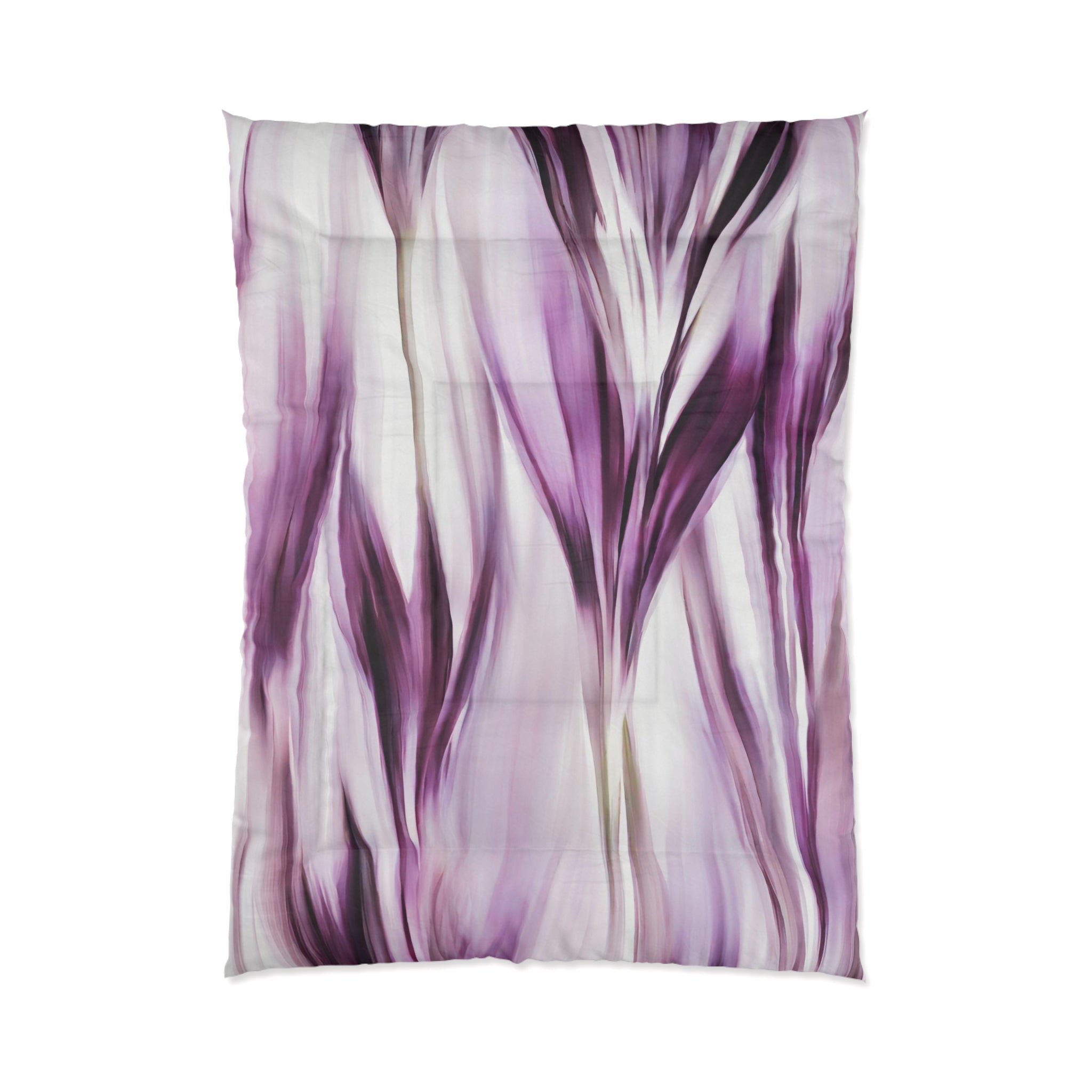 Abstract Bedding Comforter | Violet Pink Purple, White