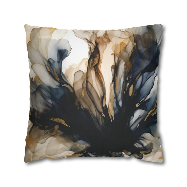 Abstract Pillow Cover | Navy Blue, Beige Ombre