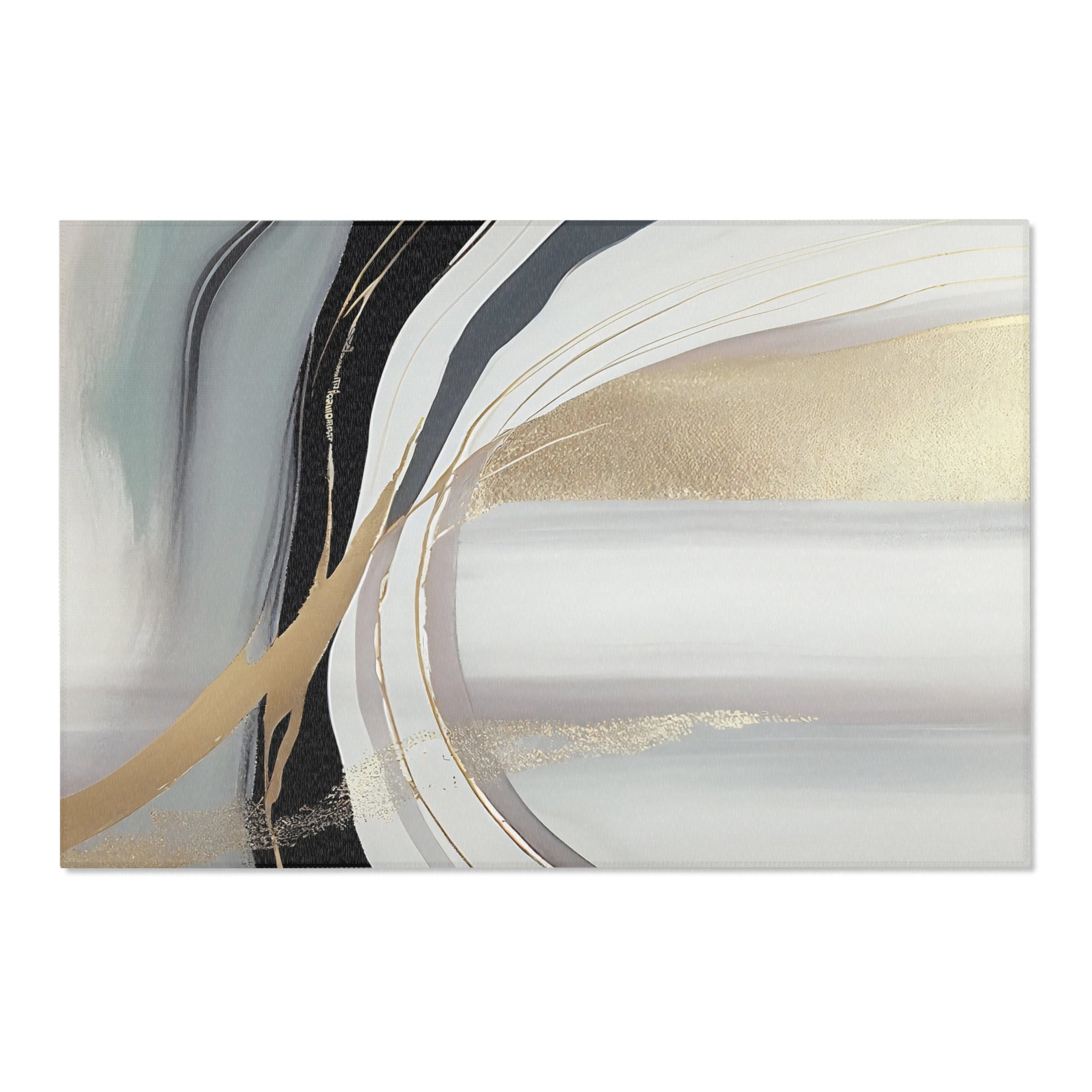 Modern Abstract Large Area Rug | Grey Black Beige ombre Watercolor Rug