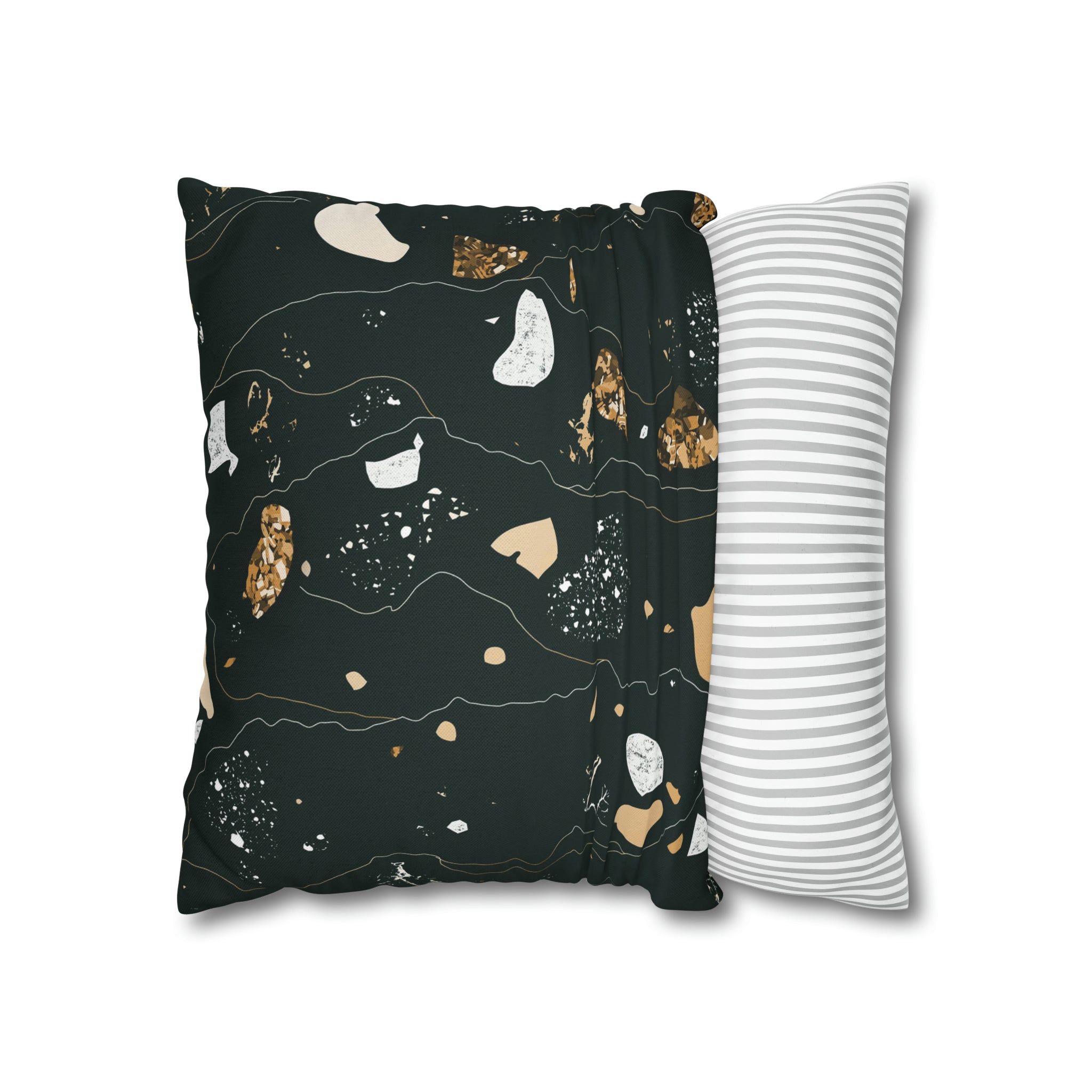 Abstract Pillow Cover | Black Beige