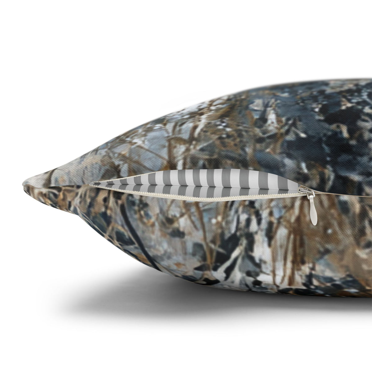 Misty Winter Forest Pillow Cover | Grey Blue Foggy Trees Pillowcase