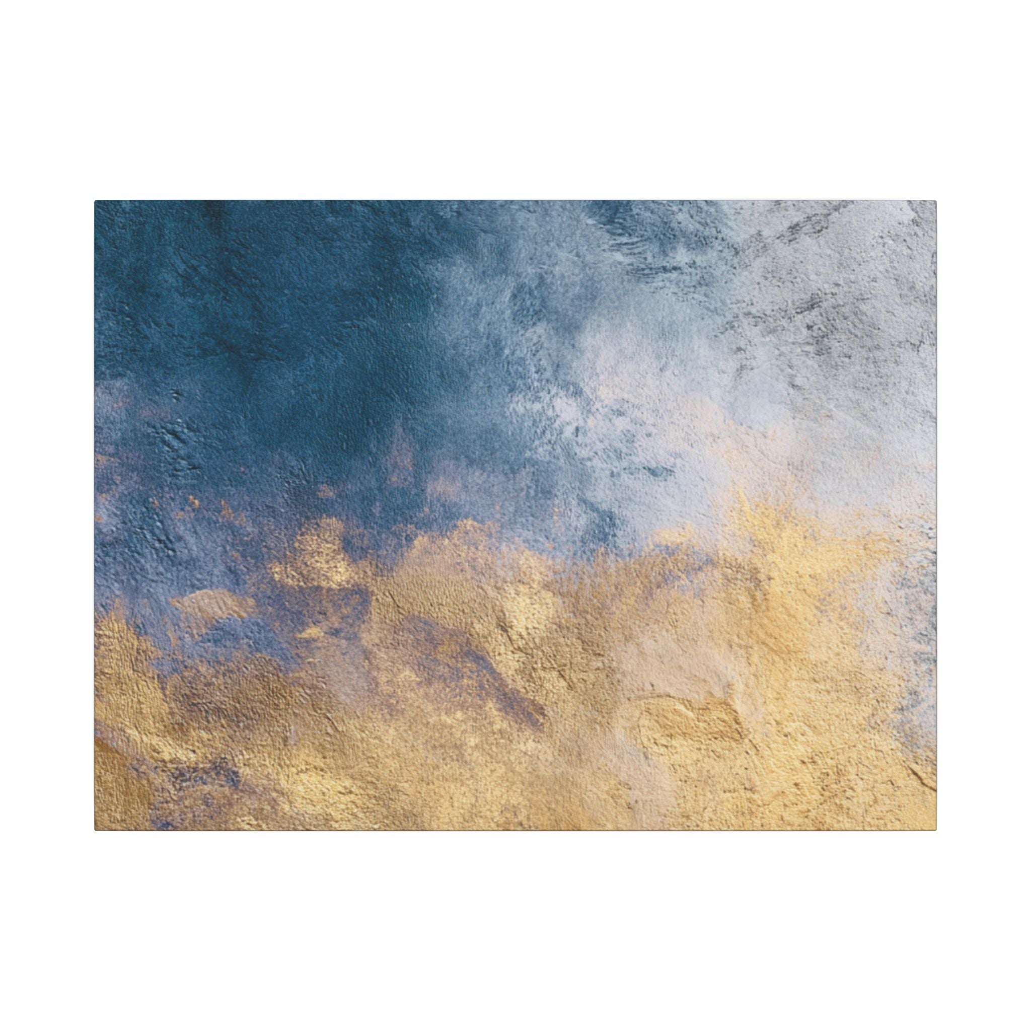 Abstract Neutral Wall Art Print | Boho Earthy Home Decor | Blue, Muted Gold Modern Organic Art