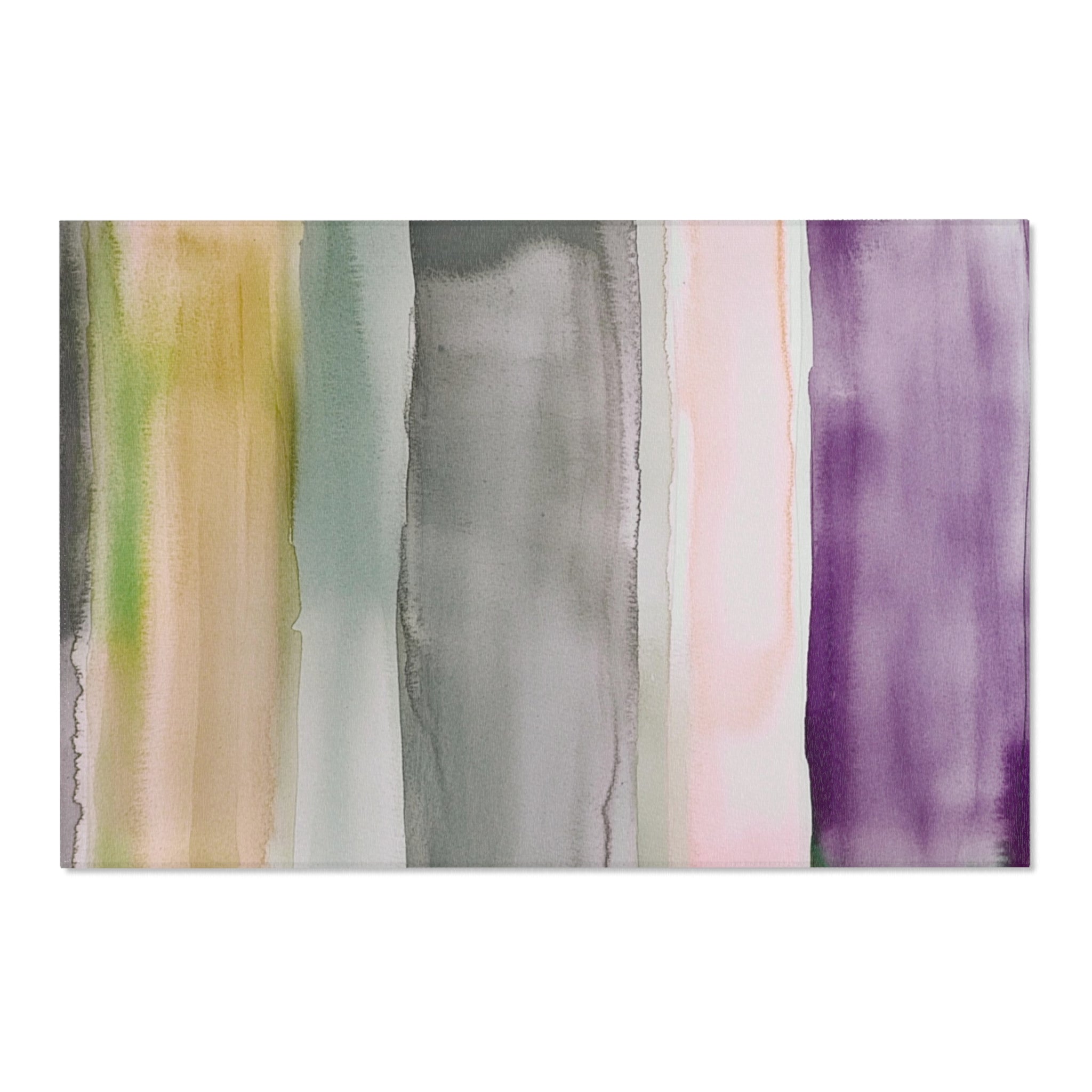 Abstract Large Area Rug | Modern Lavender Pink Grey Watercolor Rug