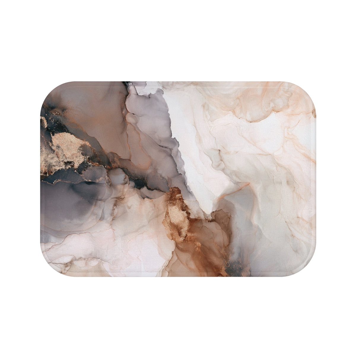 an abstract marble-like design with a mix of brown, white, and black colors.