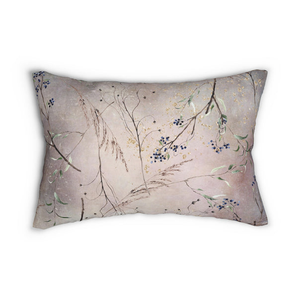 Floral Boho Lumbar Pillow | Beige Botanical