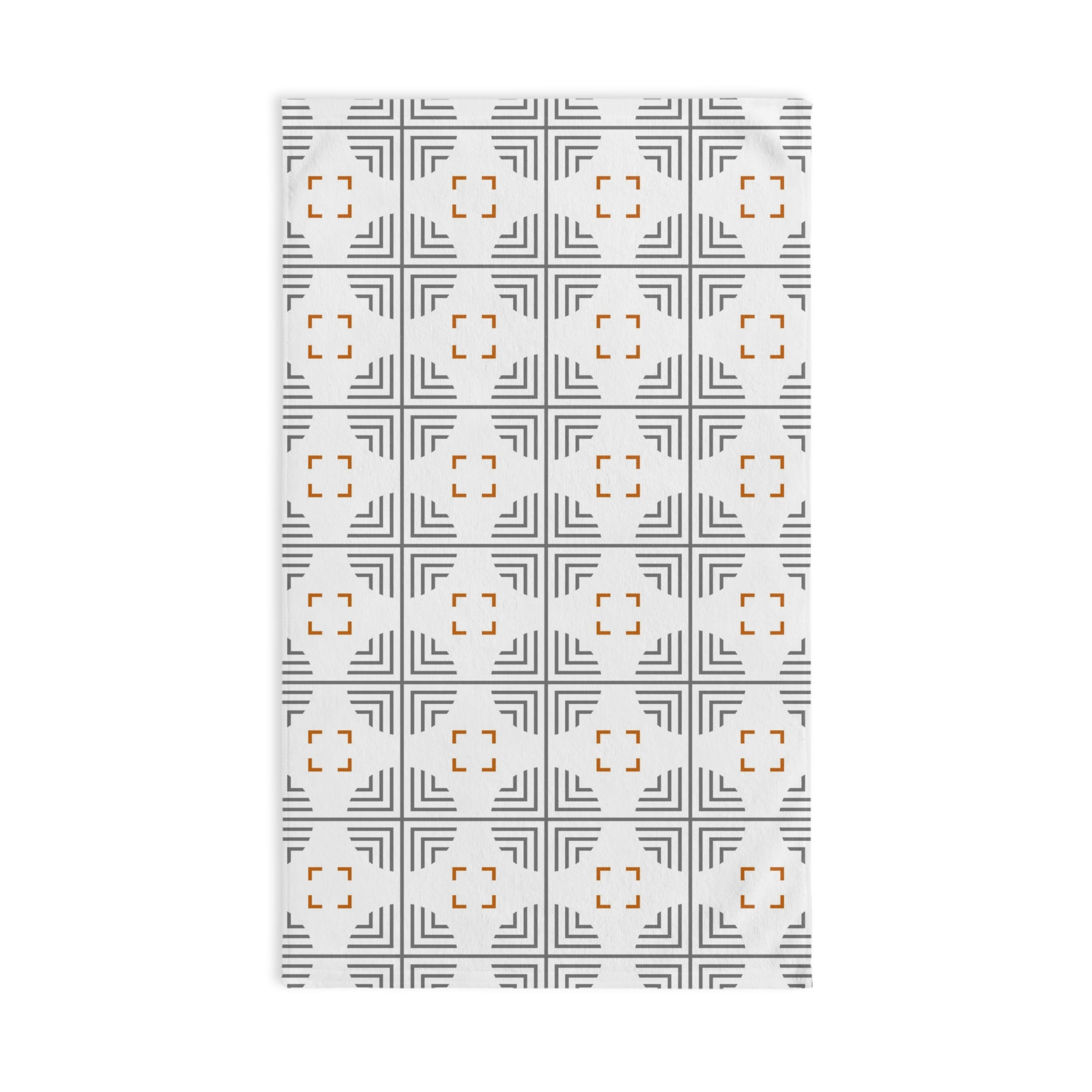 Kitchen, Bath Hand Towel | Retro grey, white, asian art