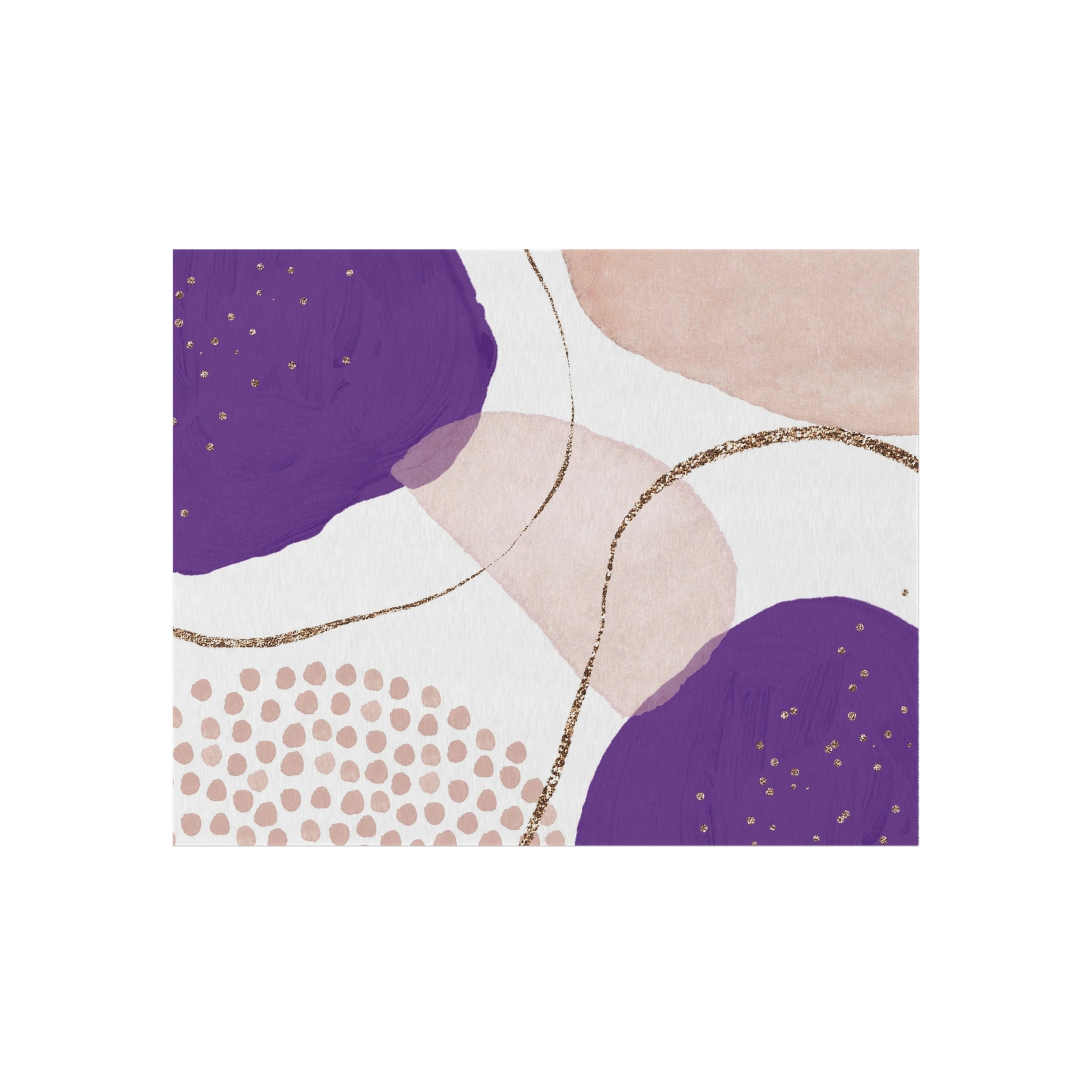 Abstract Large Outdoor Rug | Purple Pink White | Minimalist, Stylish Patio, Porch Floor Mat