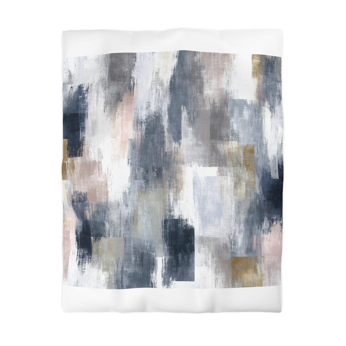 The image is an abstract painting with a mix of colors and brushstrokes, creating a dynamic and visually interesting composition.