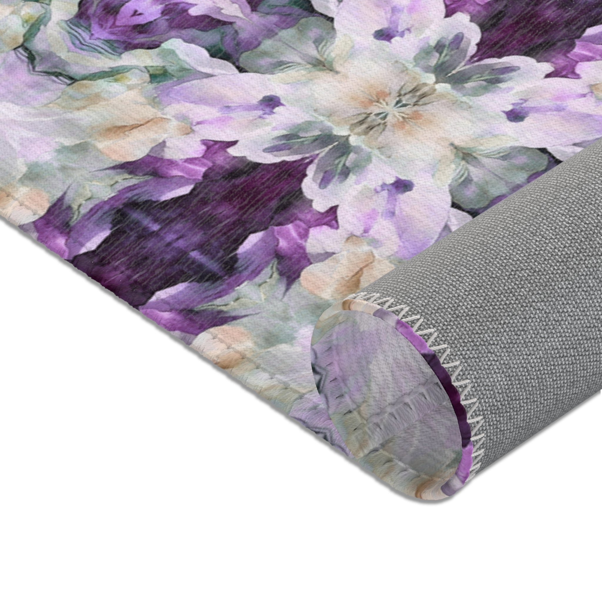 Abstract Large Area Rug | Purple Symmetry Watercolor Rug