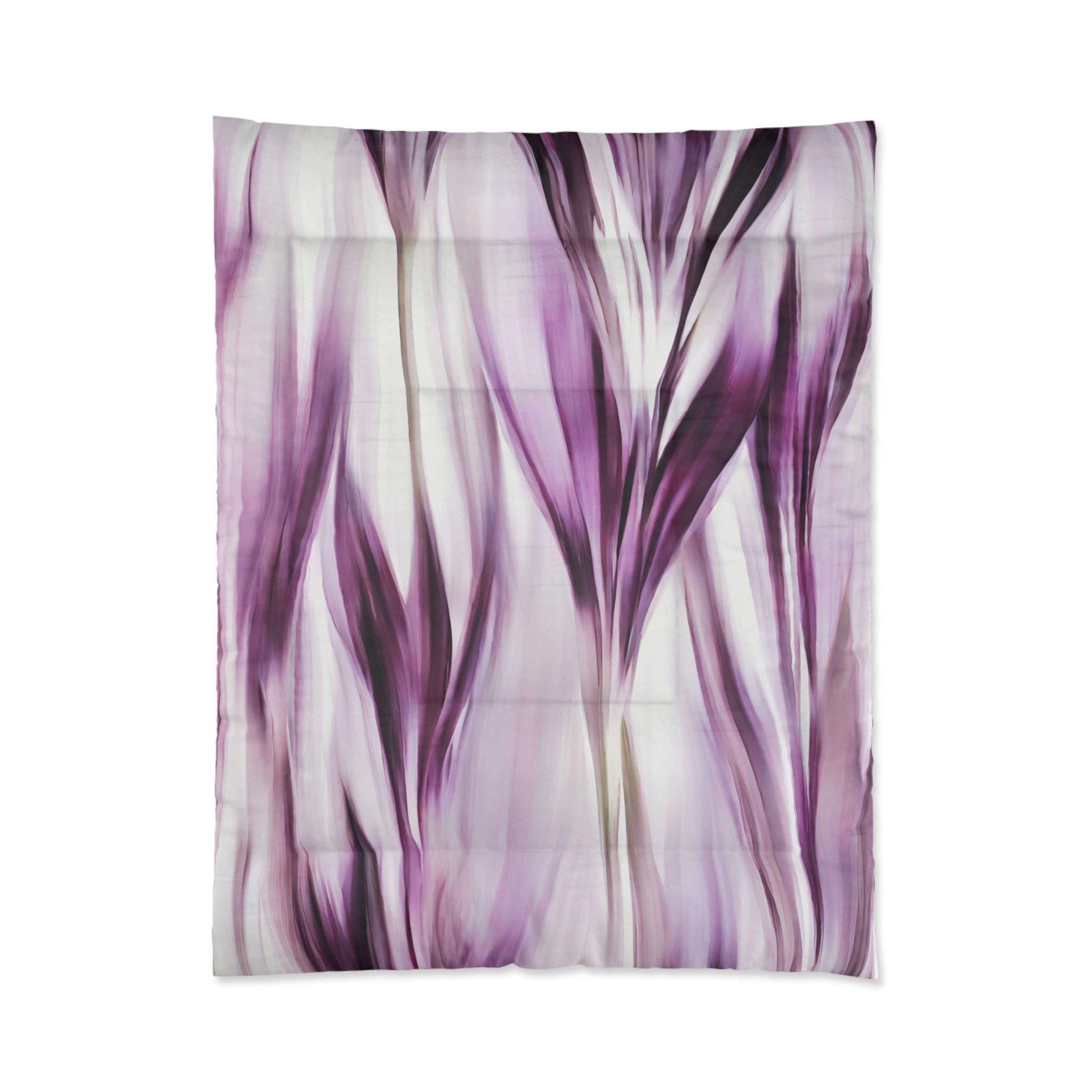 Abstract Bedding Comforter | Violet Pink Purple, White