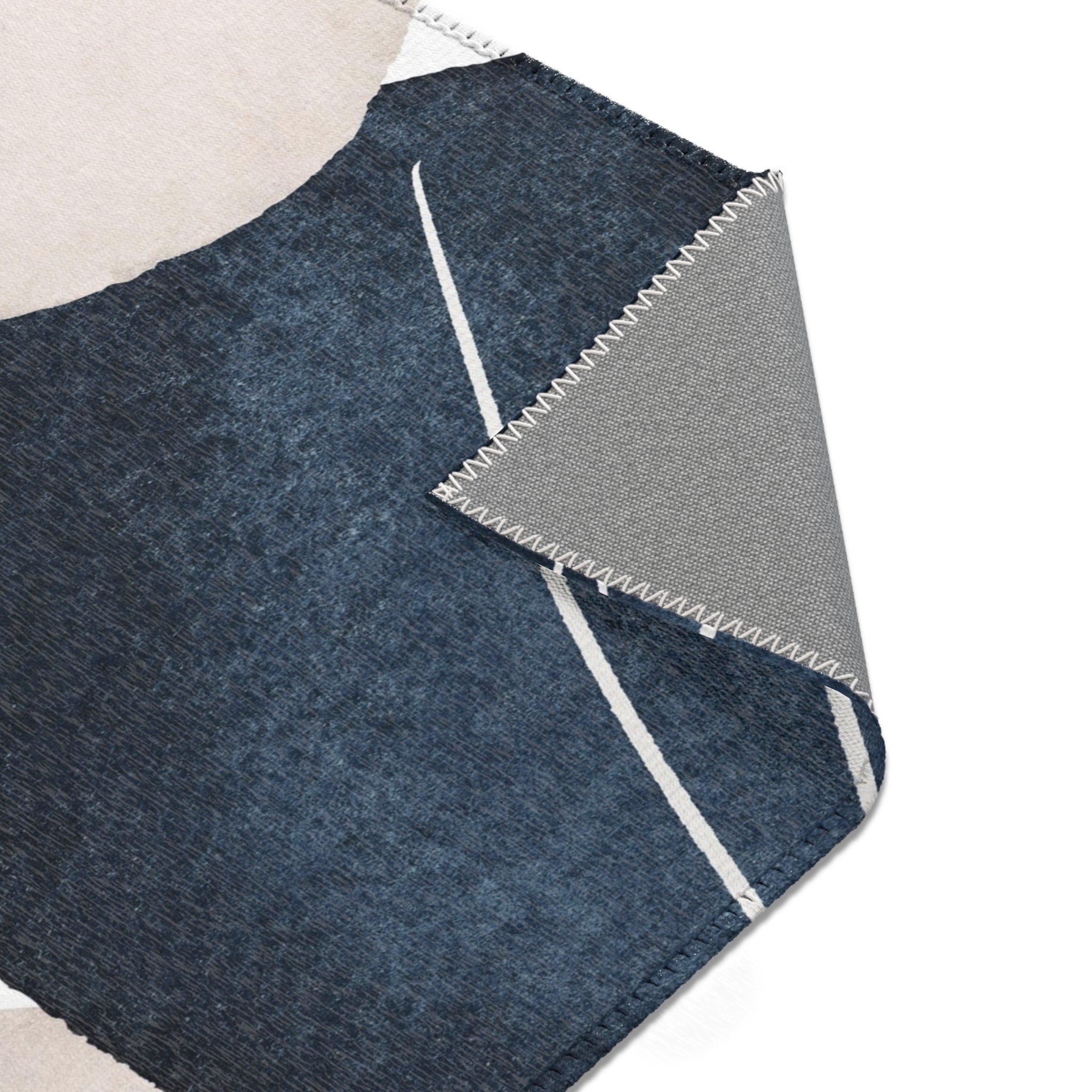 Abstract Area Rug | Blush Pink, Navy Blue Watercolor Artsy Rug