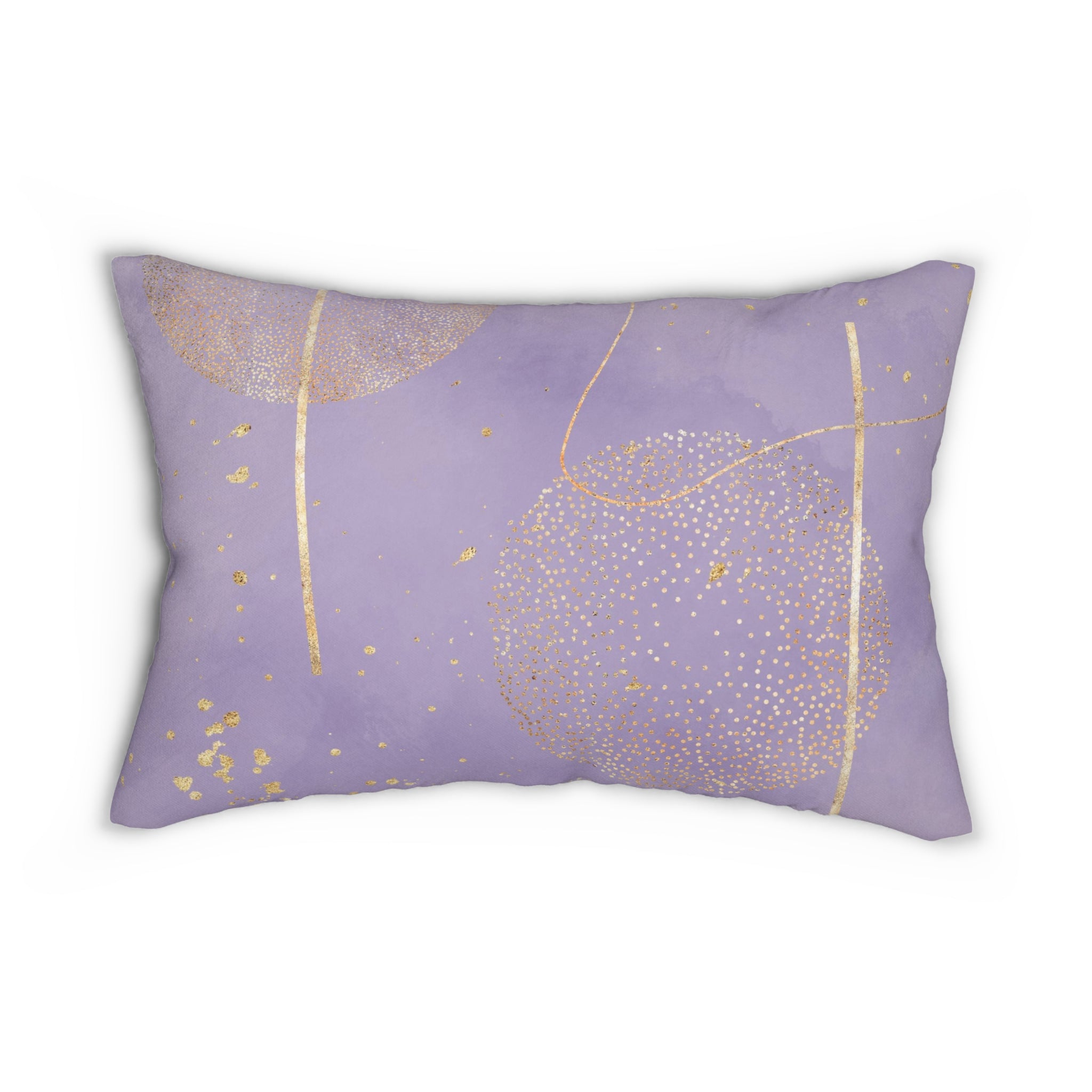 Abstract Lumbar Pillow | Lavender Purple Gold