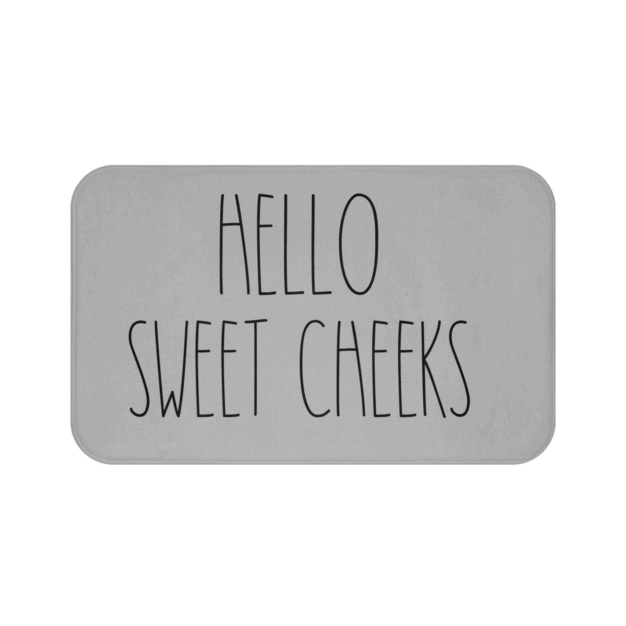 Grey Bath Mat | Hello Sweet Cheeks, Cute Bath Rug