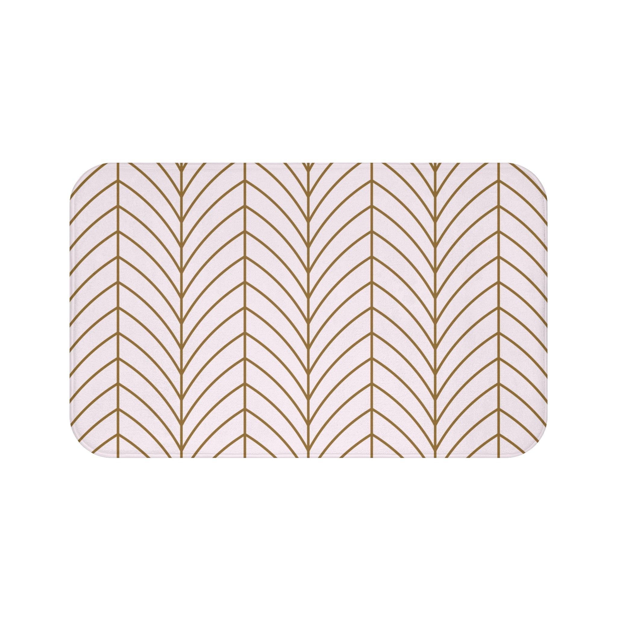 Art Deco Kitchen, Bath Mat | Blush Pink, Beige